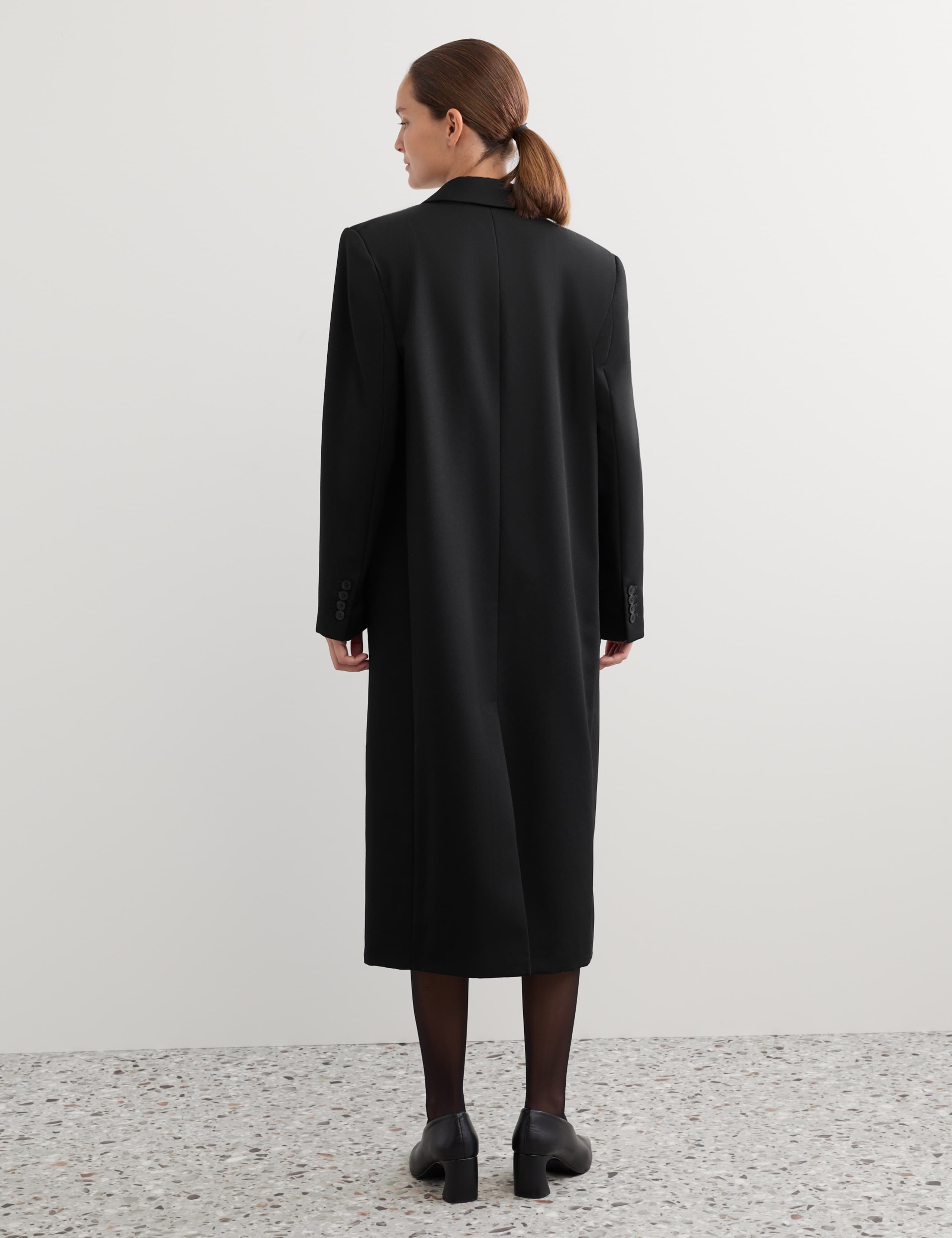 Pure Wool Tailored Double Breasted Longline Coat 6 of 8