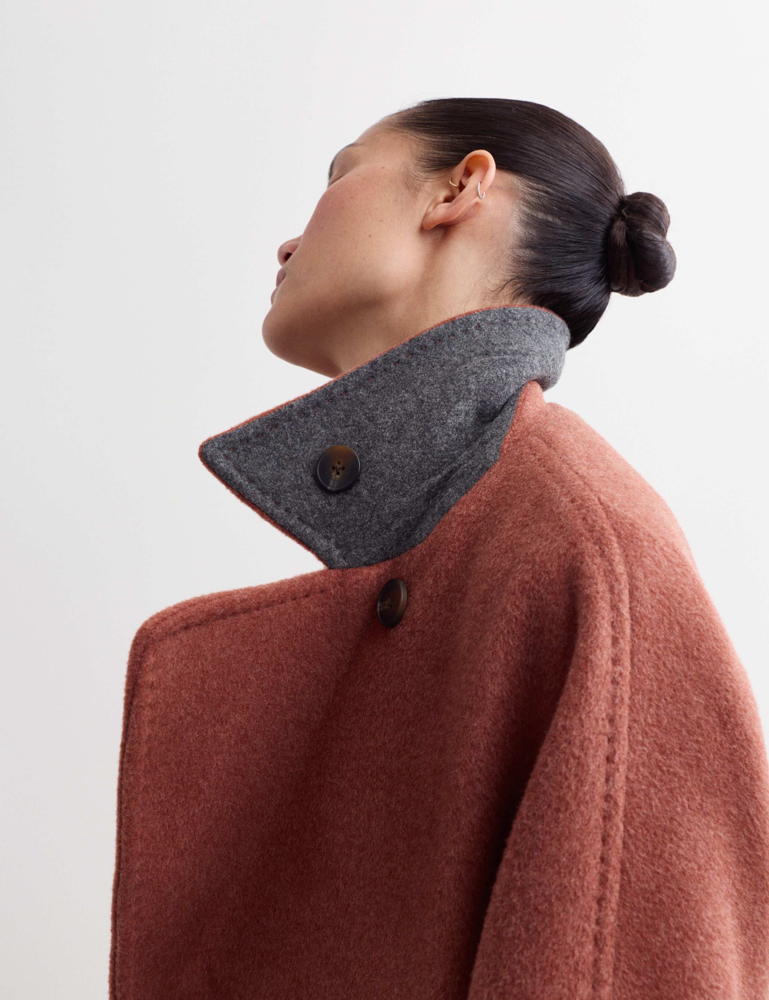 Pure Wool Notch Neck Longline Wrap Coat 3 of 8