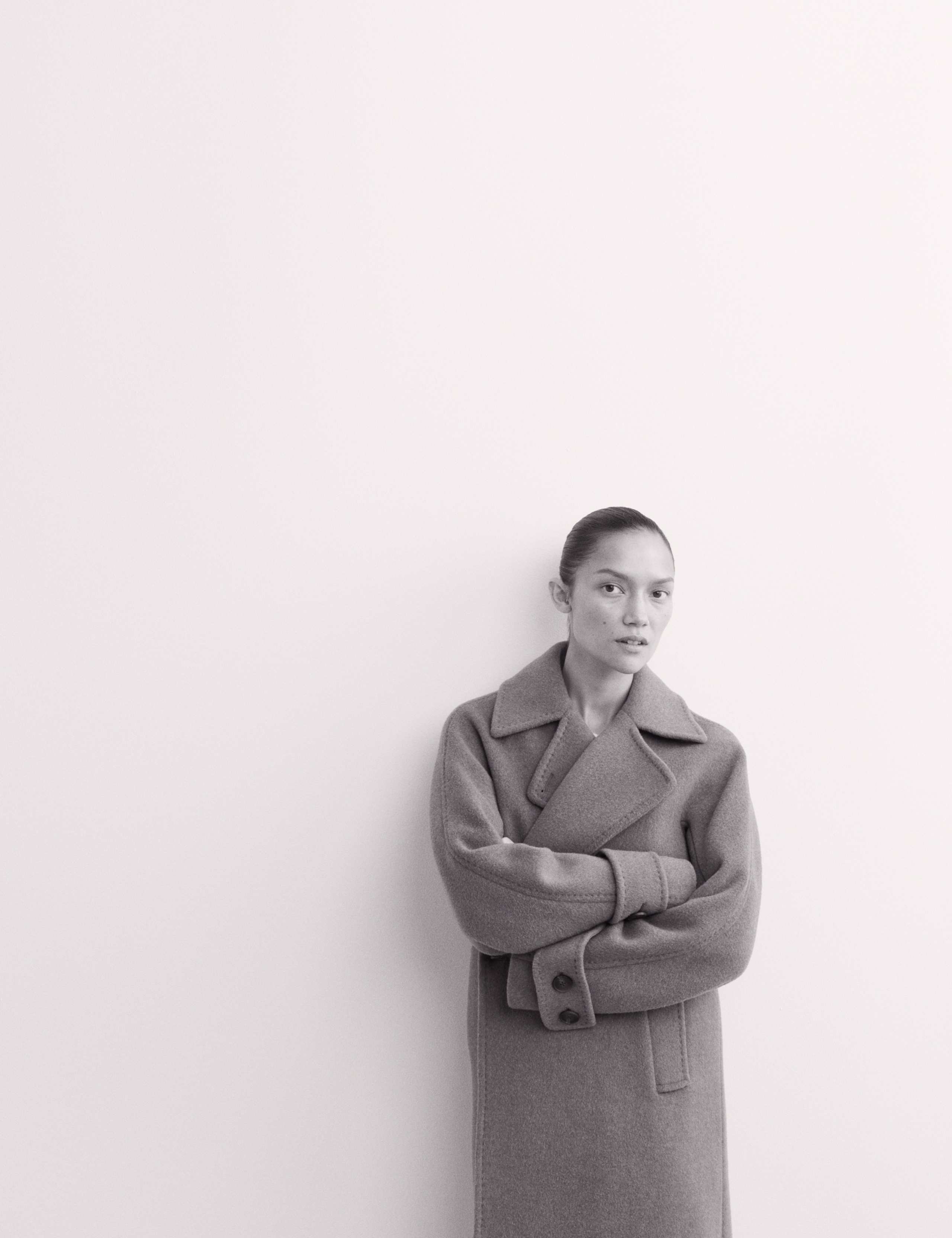 Pure Wool Notch Neck Longline Wrap Coat 4 of 8
