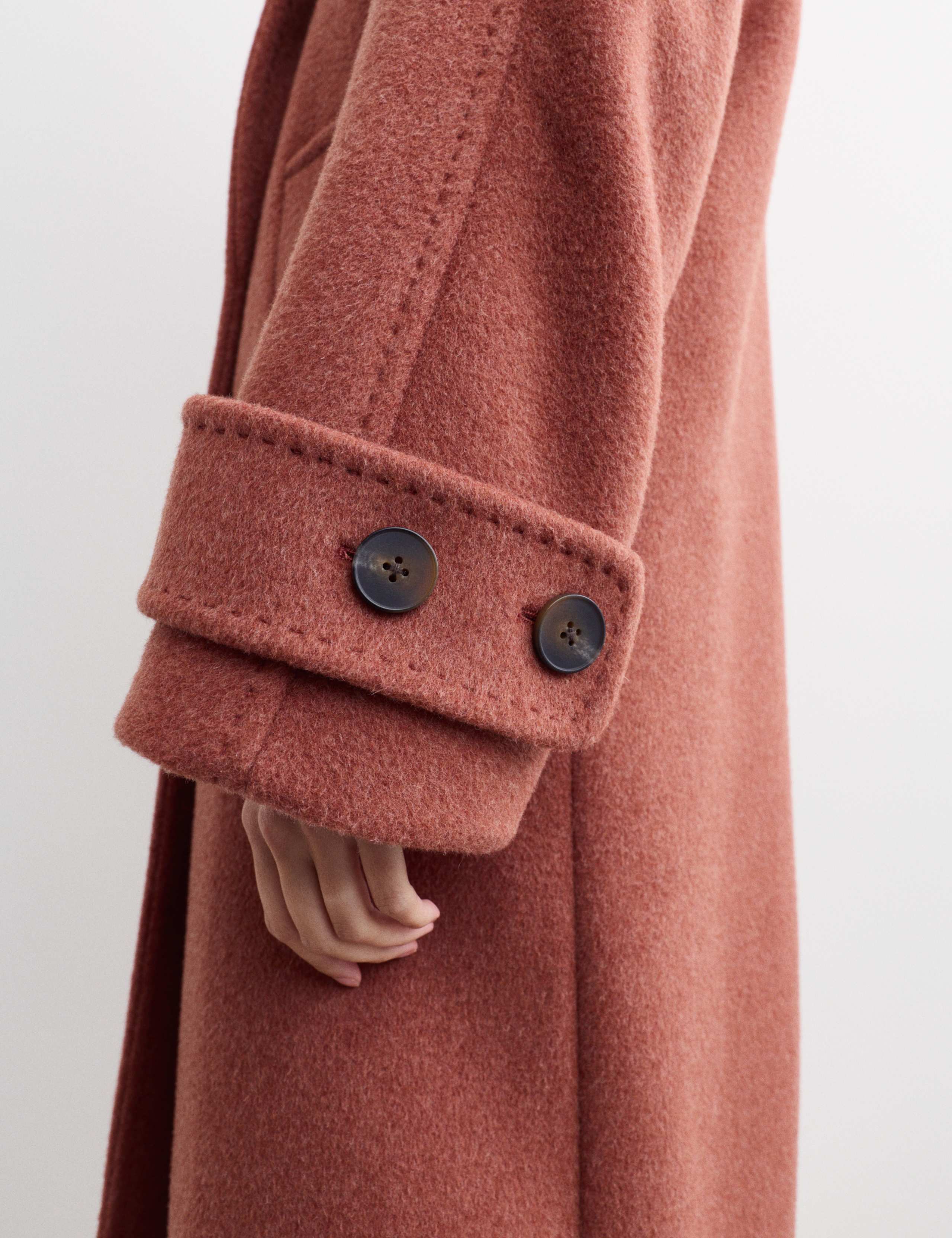 Pure Wool Relaxed Longline Cocoon Coat 5 of 8