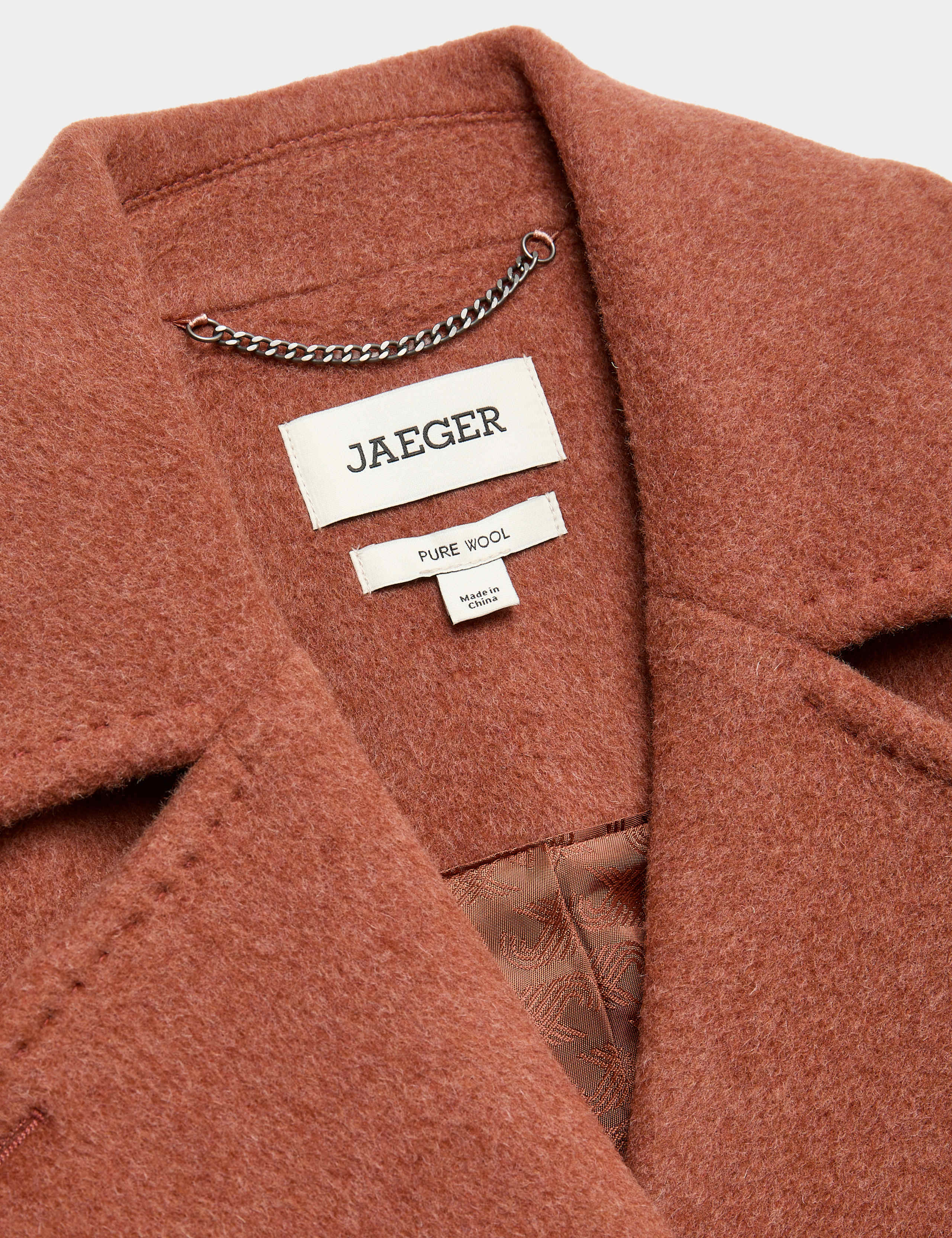 Pure Wool Notch Neck Longline Wrap Coat 8 of 8