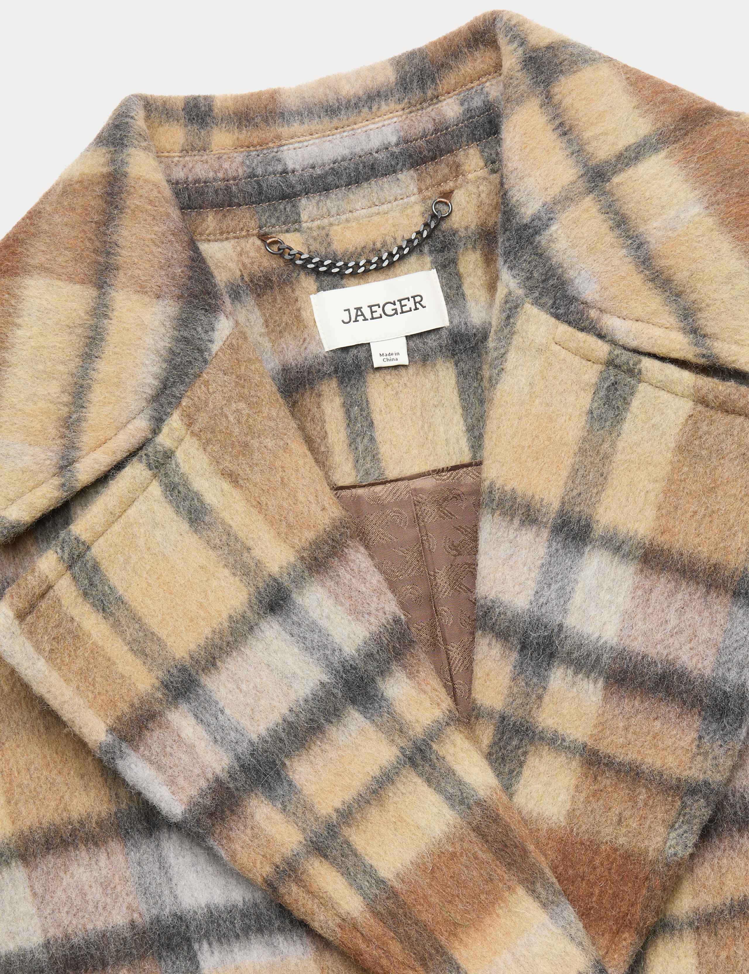 Wool Rich Checked Double Breasted Coat 8 of 8