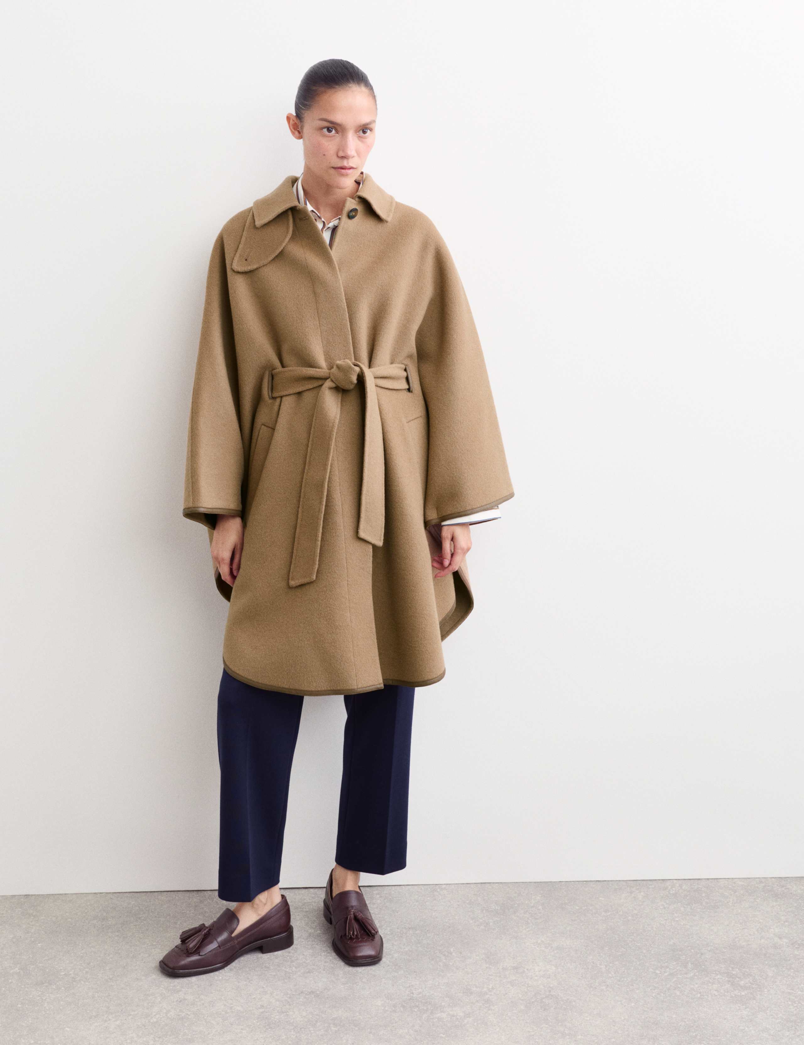 Double Faced Pure Wool Cape Coat 3 of 7