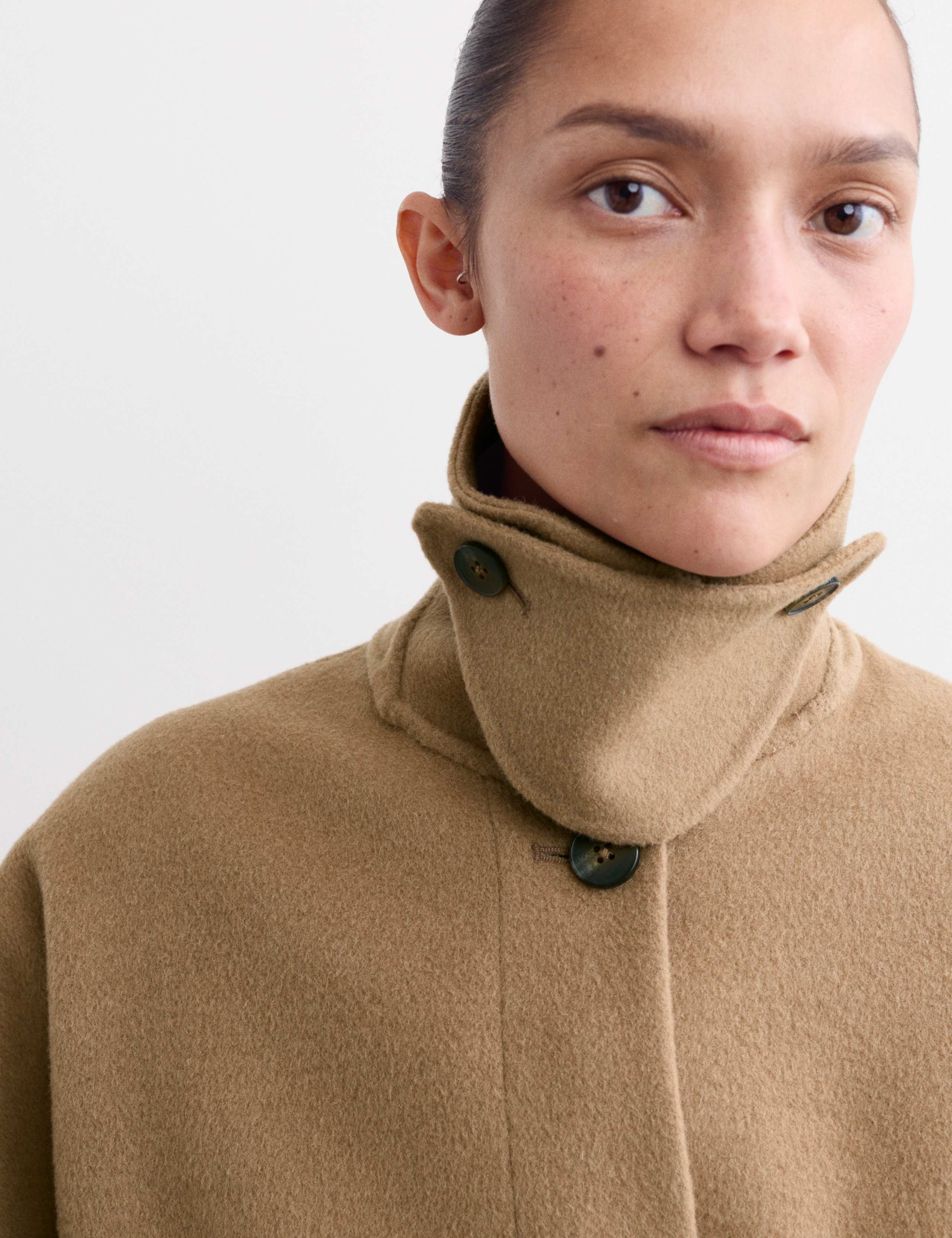 Double Faced Pure Wool Cape Coat 5 of 7