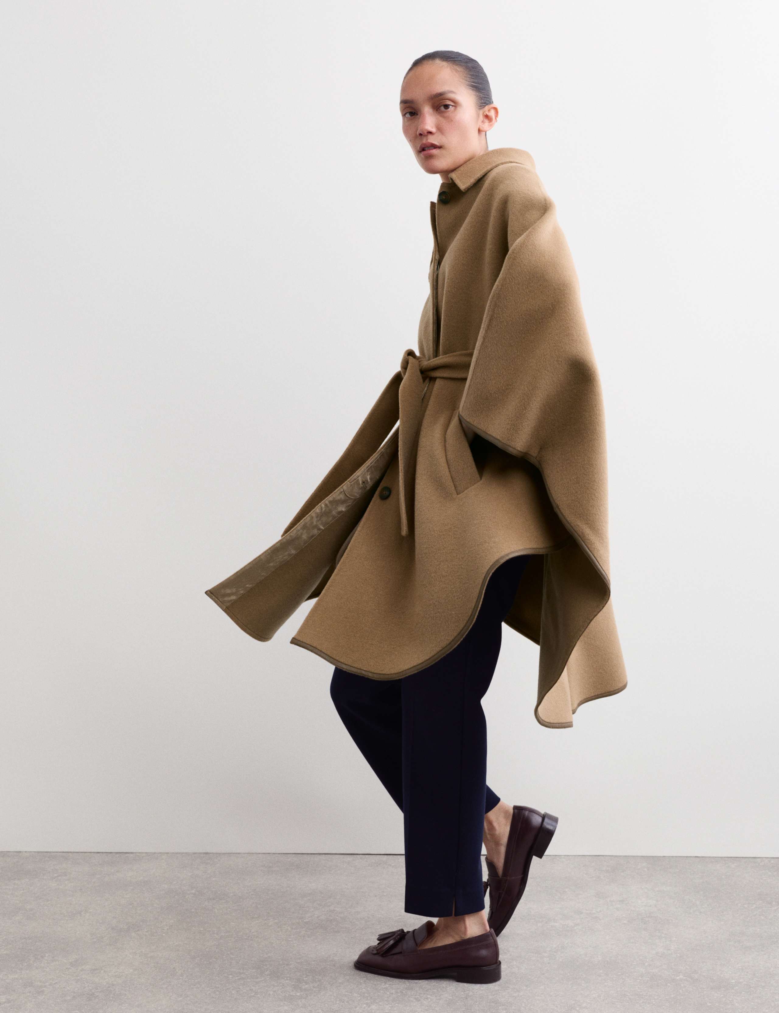 Double Faced Pure Wool Cape Coat 6 of 7