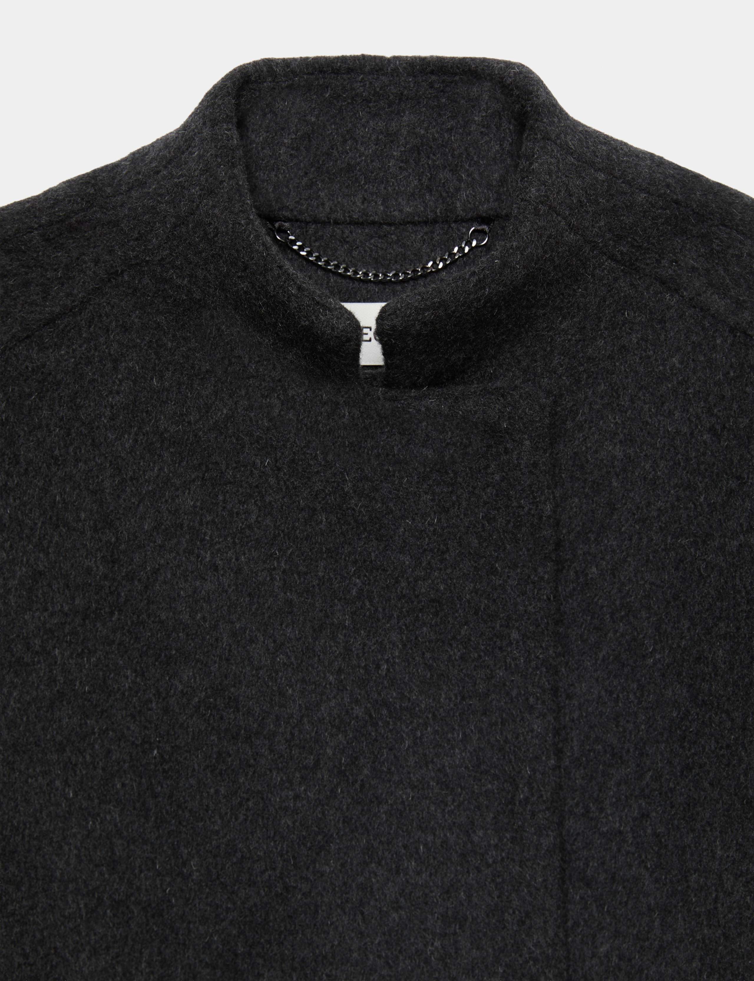 Pure Wool Funnel Neck Longline Wrap Coat 8 of 8