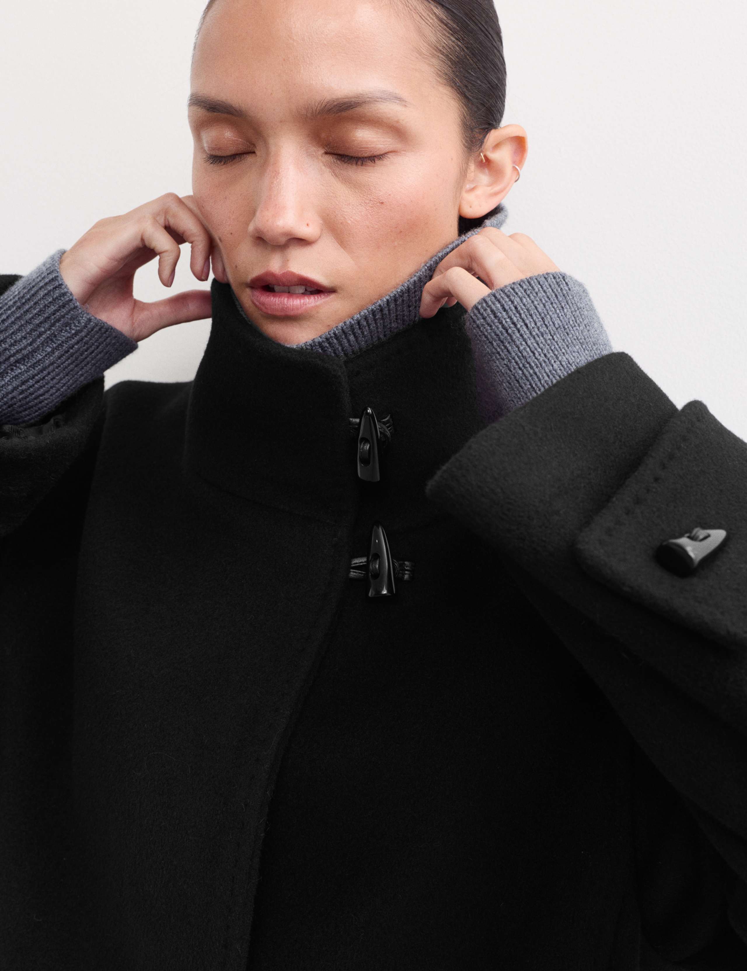 Pure Wool Funnel Neck Duffle Coat 3 of 6