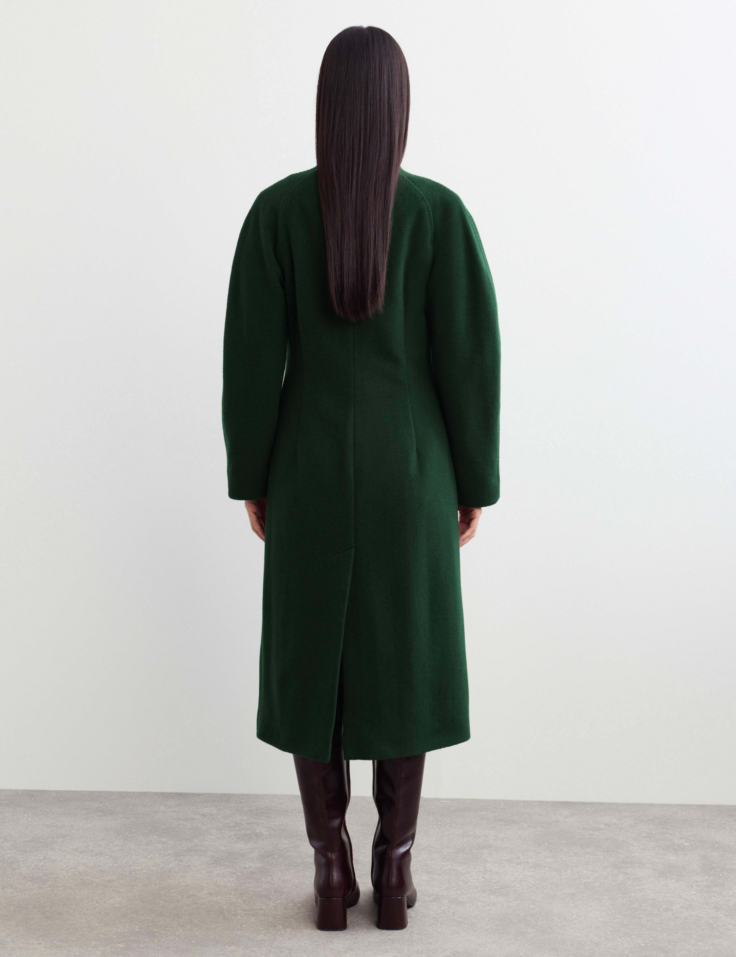 Pure Wool Longline Single Breasted Coat 6 of 9