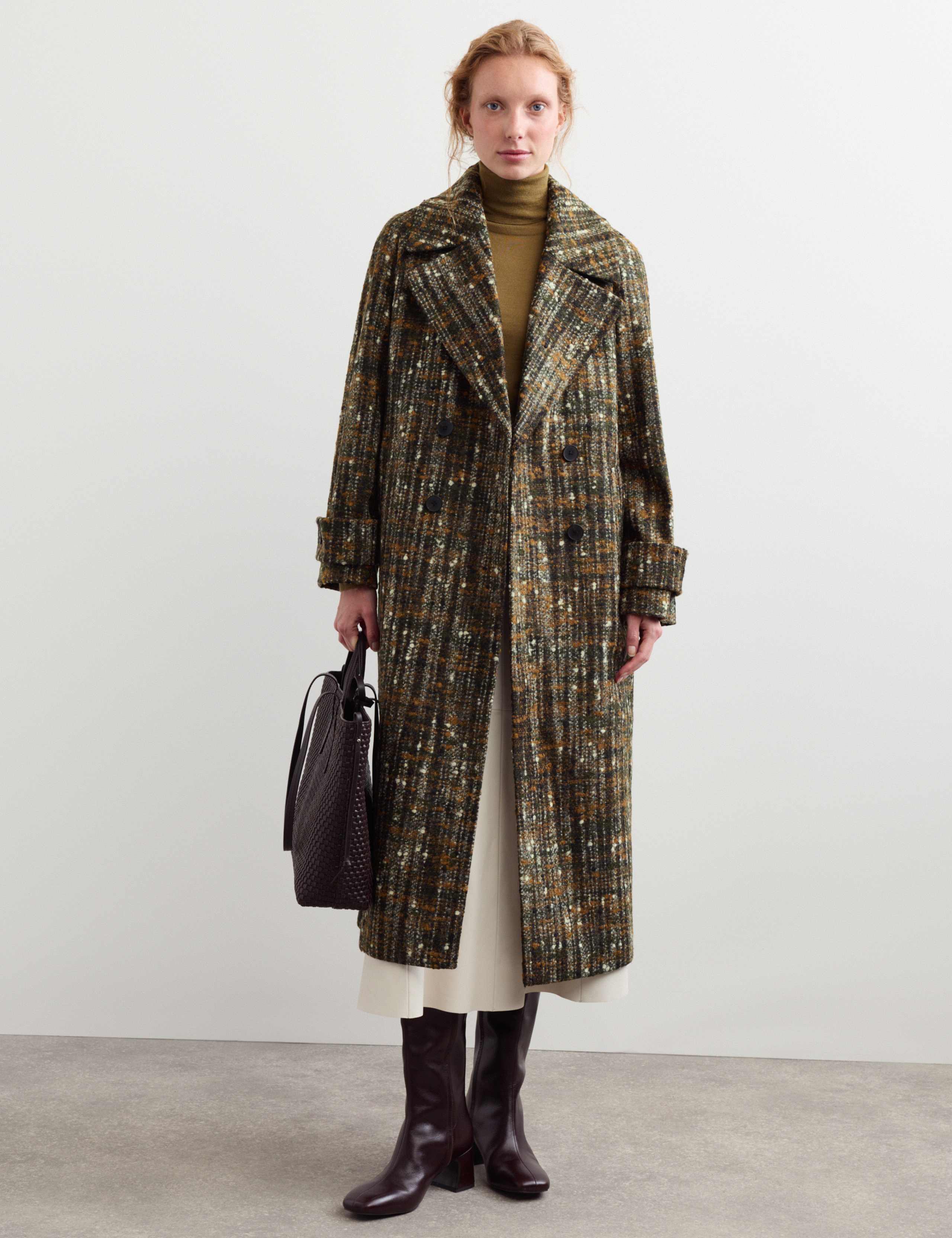 Wool Rich Textured Relaxed Coat 1 of 6