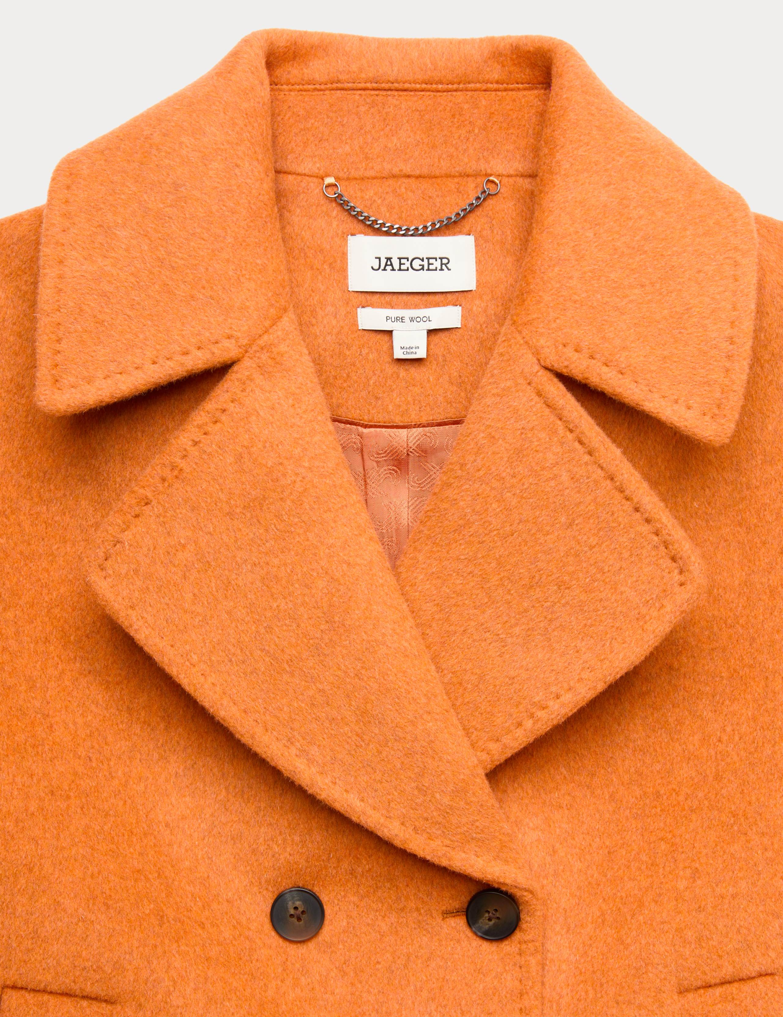 Pure Wool Relaxed Double Breasted Short Cocoon Coat 7 of 7