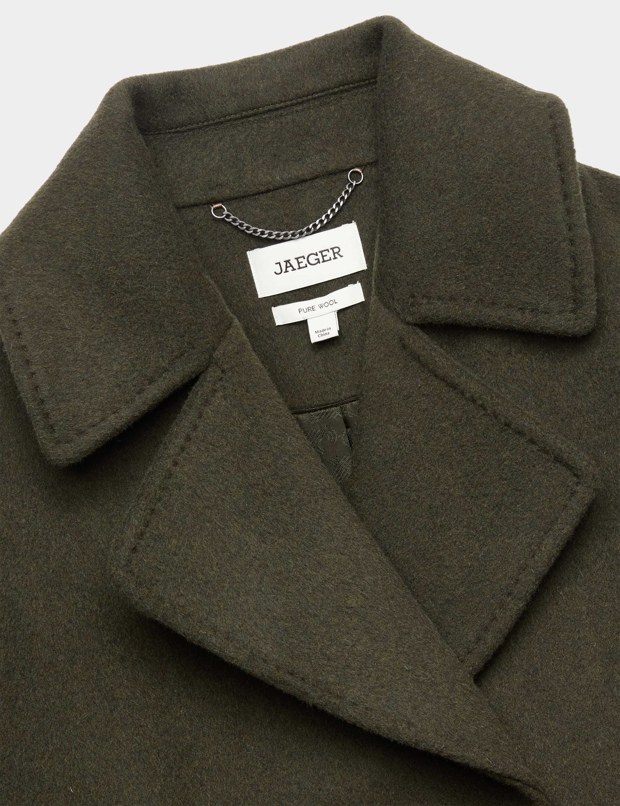 Pure Wool Relaxed Double Breasted Short Cocoon Coat 8 of 8