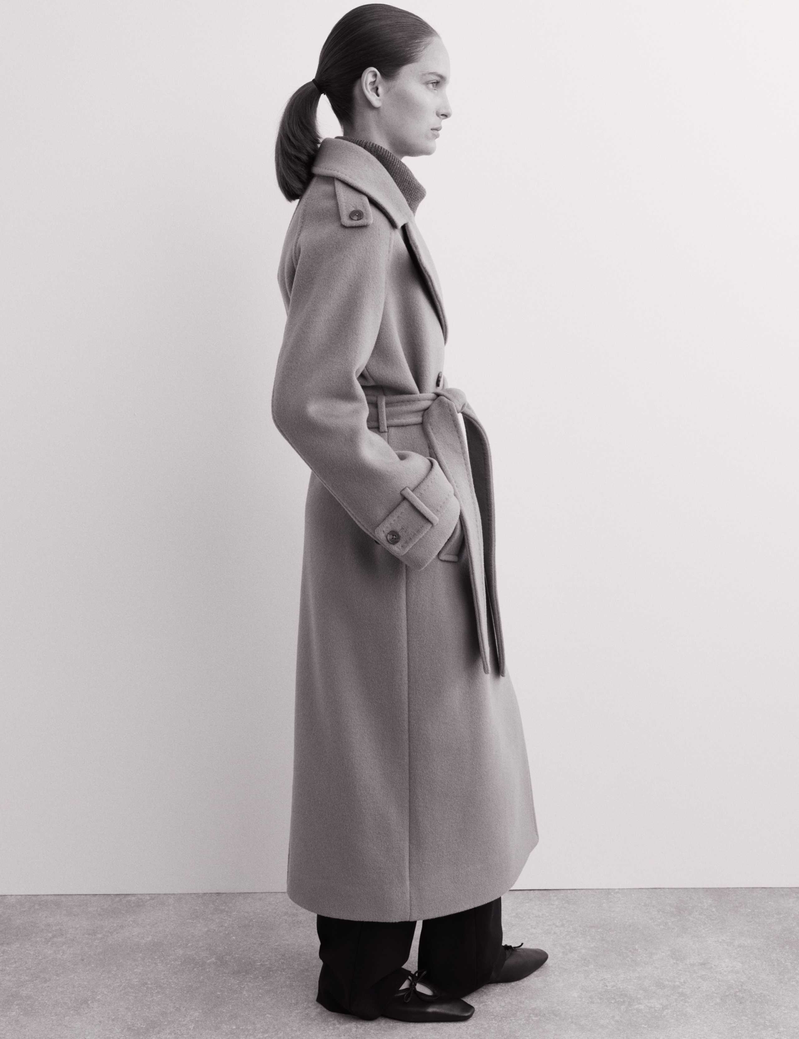 Pure Wool Detachable Scarf Coat 6 of 10