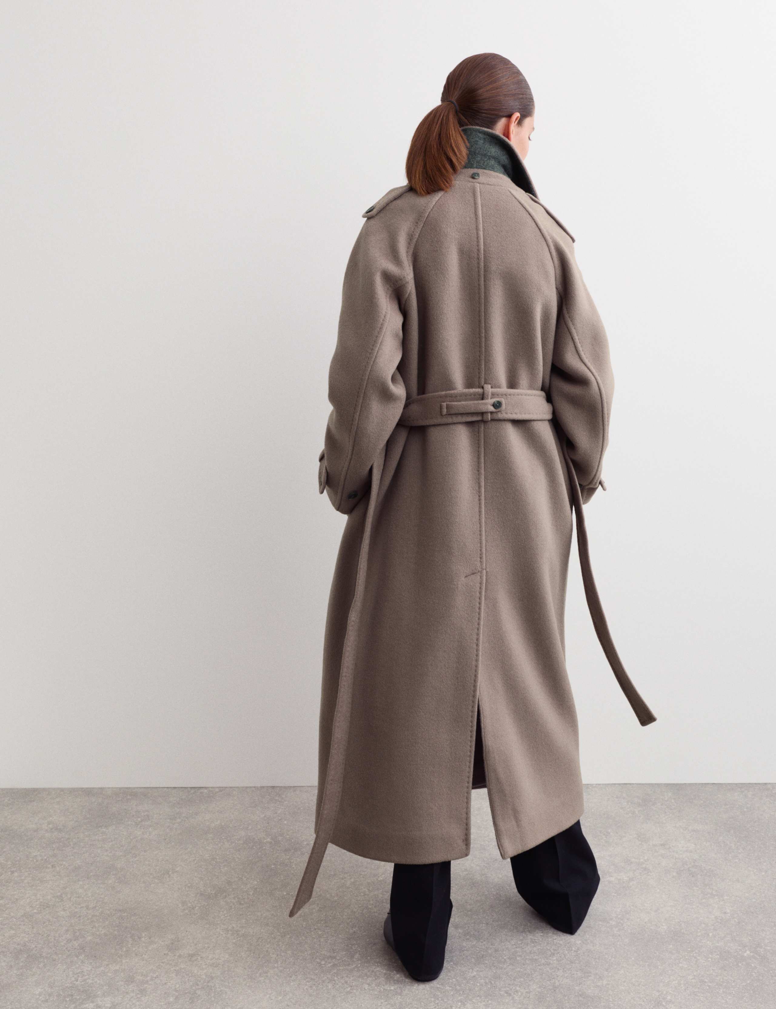 Pure Wool Detachable Scarf Coat 7 of 10