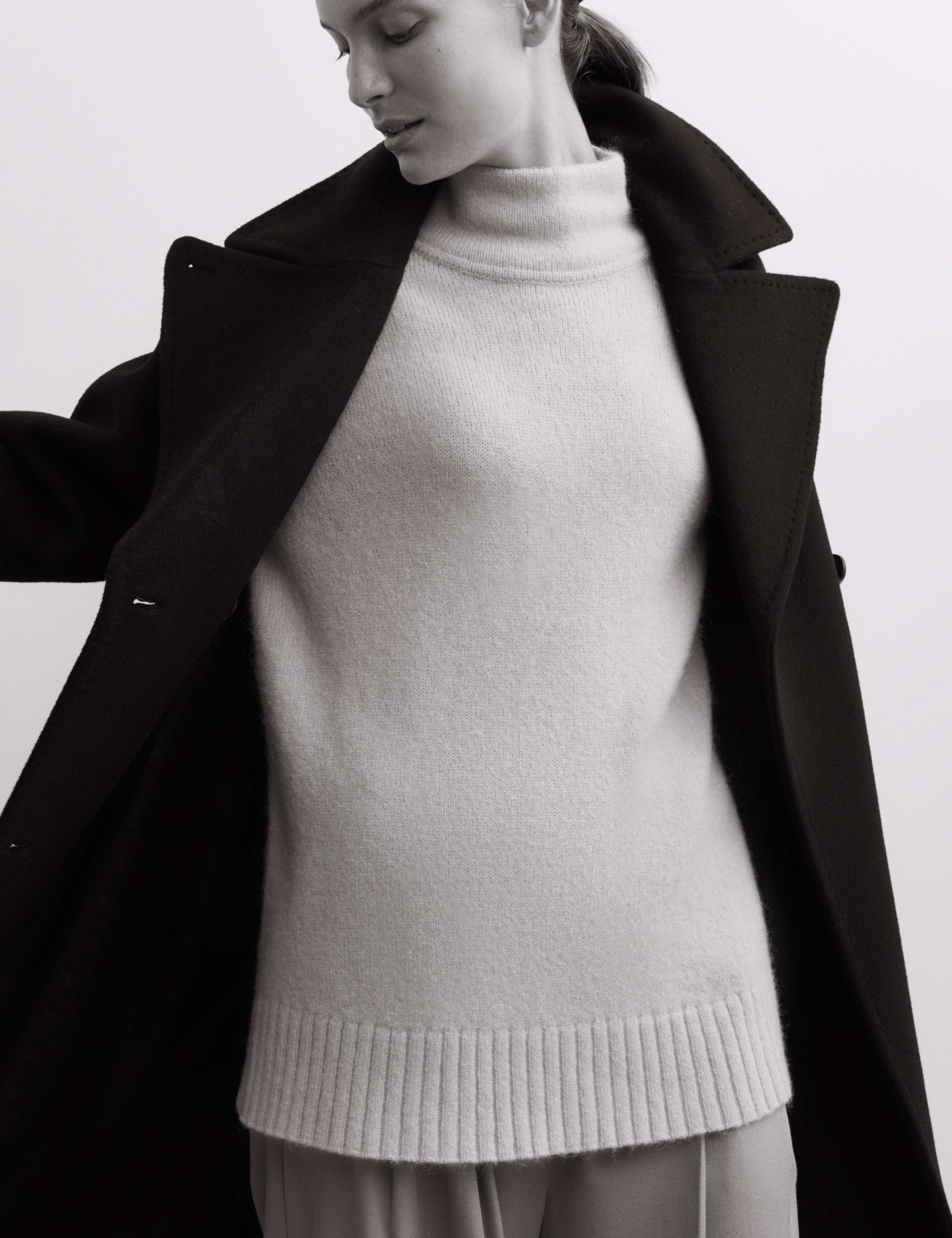 Pure Wool Detachable Scarf Coat 5 of 8