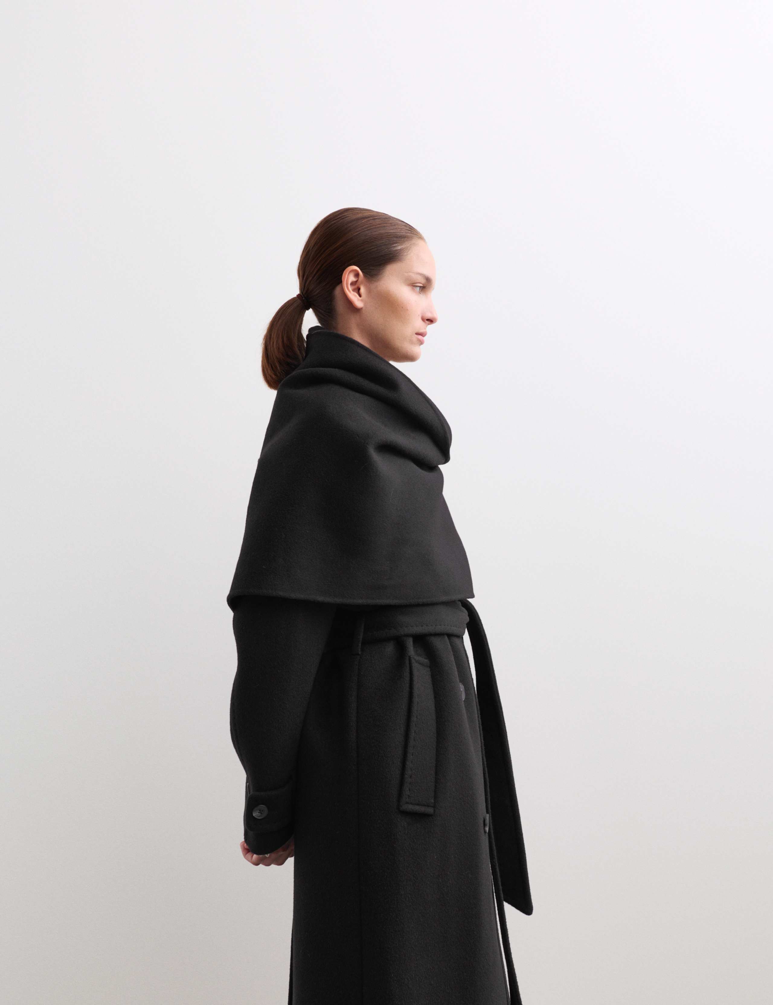 Pure Wool Detachable Scarf Coat 6 of 8