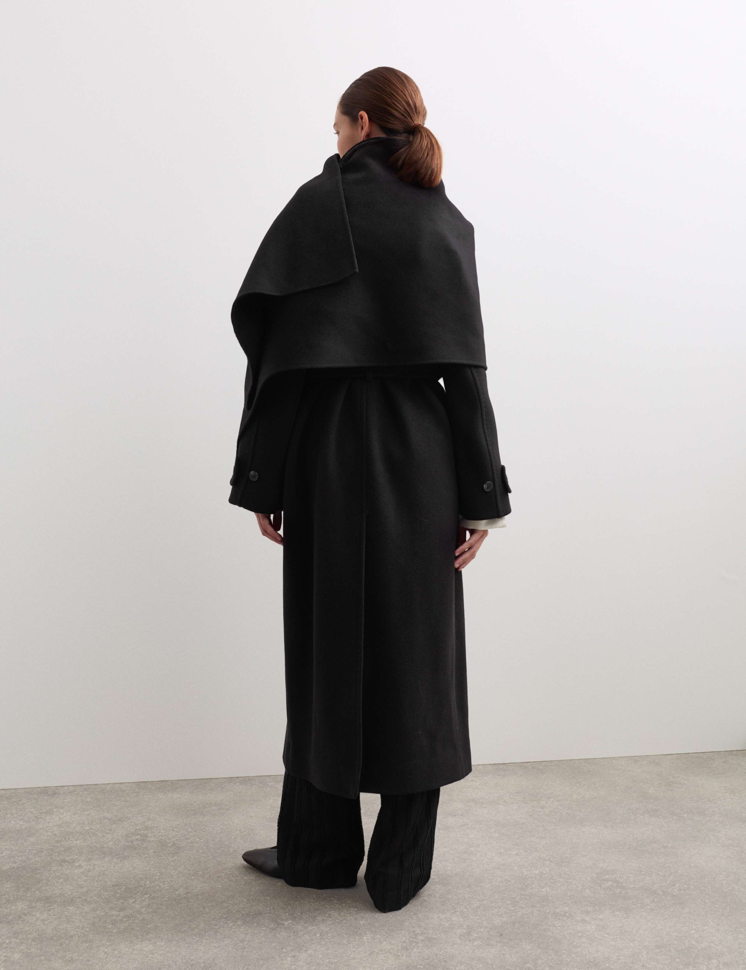 Pure Wool Detachable Scarf Coat 7 of 8