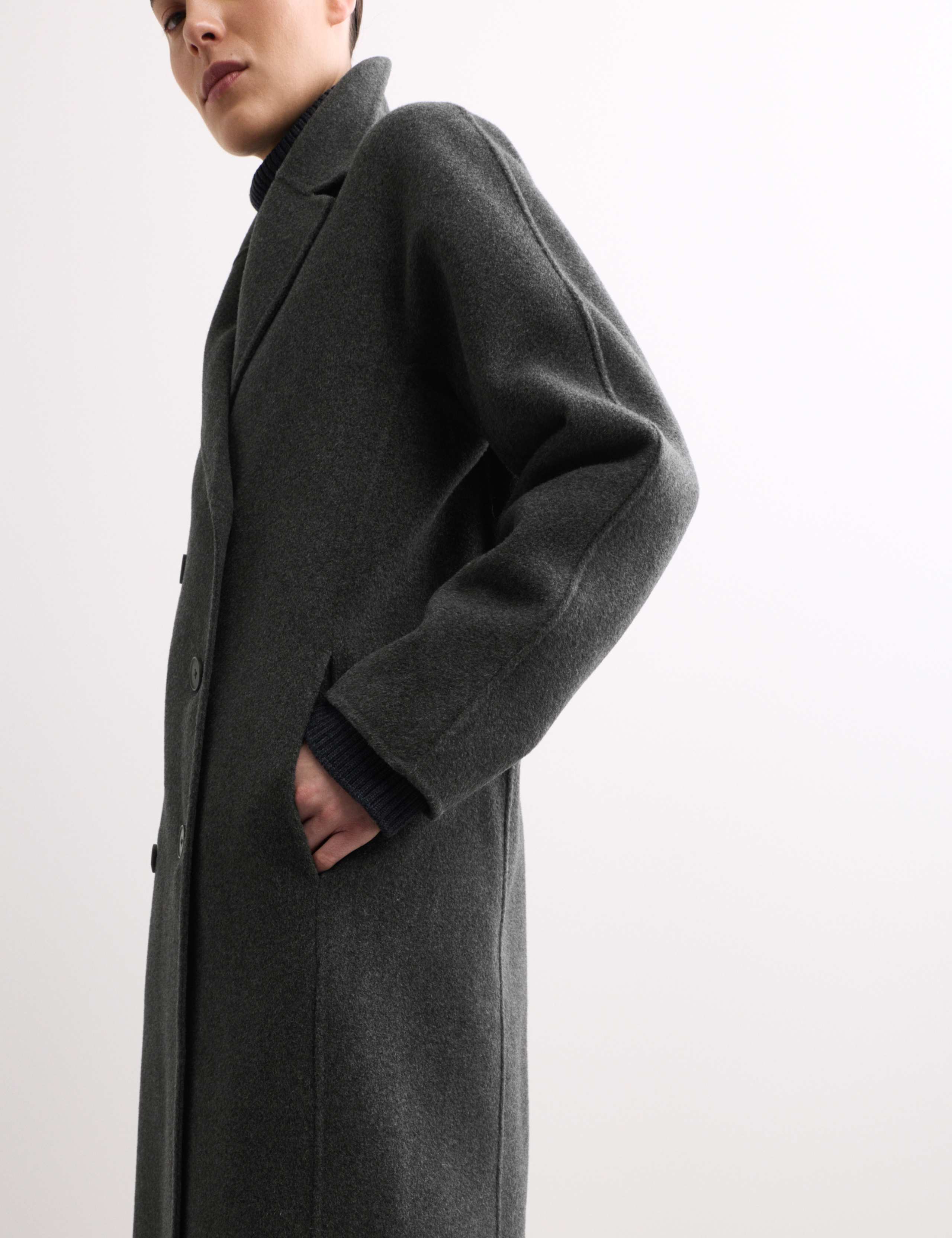 Pure Wool Longline Cocoon Coat 3 of 7