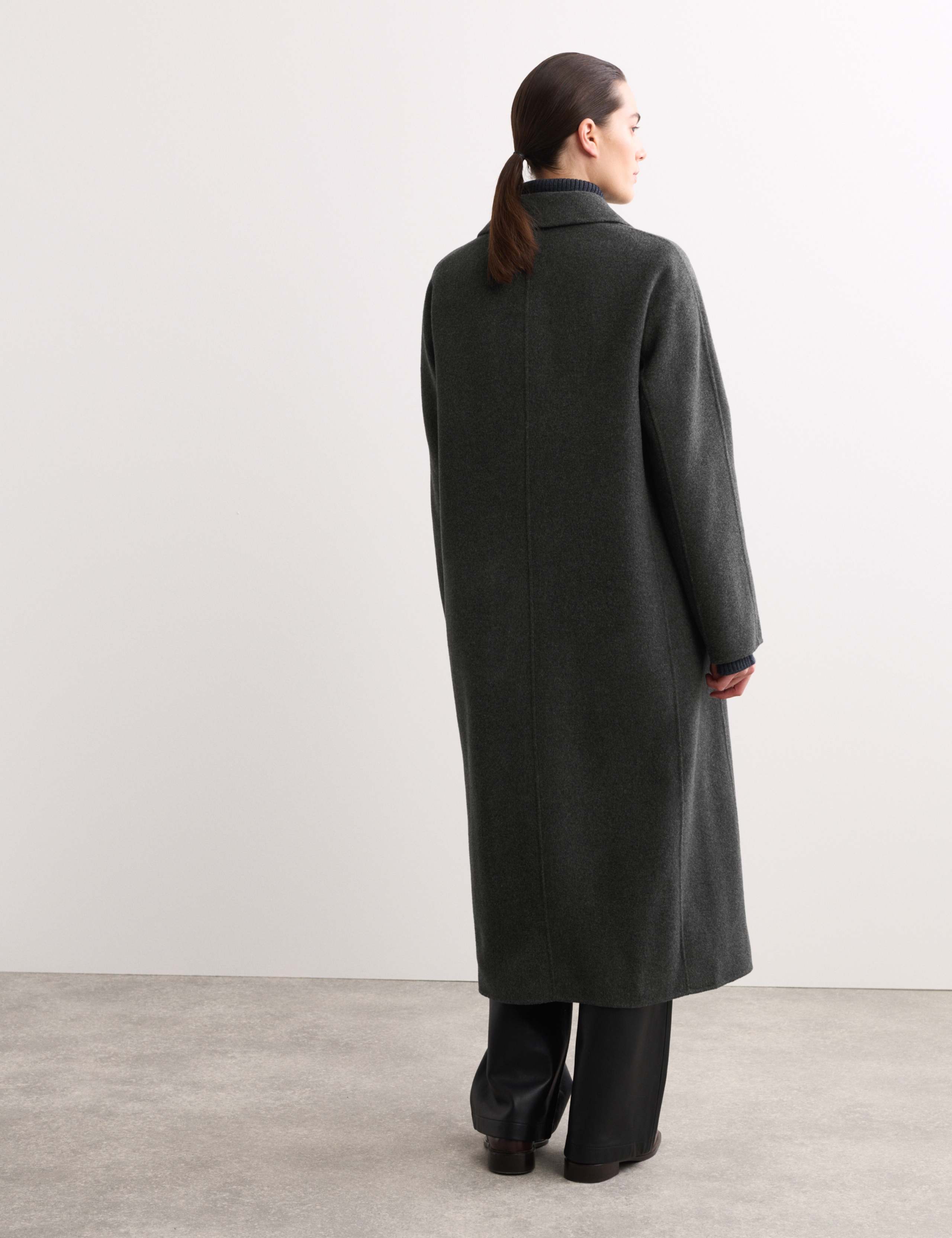 Pure Wool Longline Cocoon Coat 7 of 7