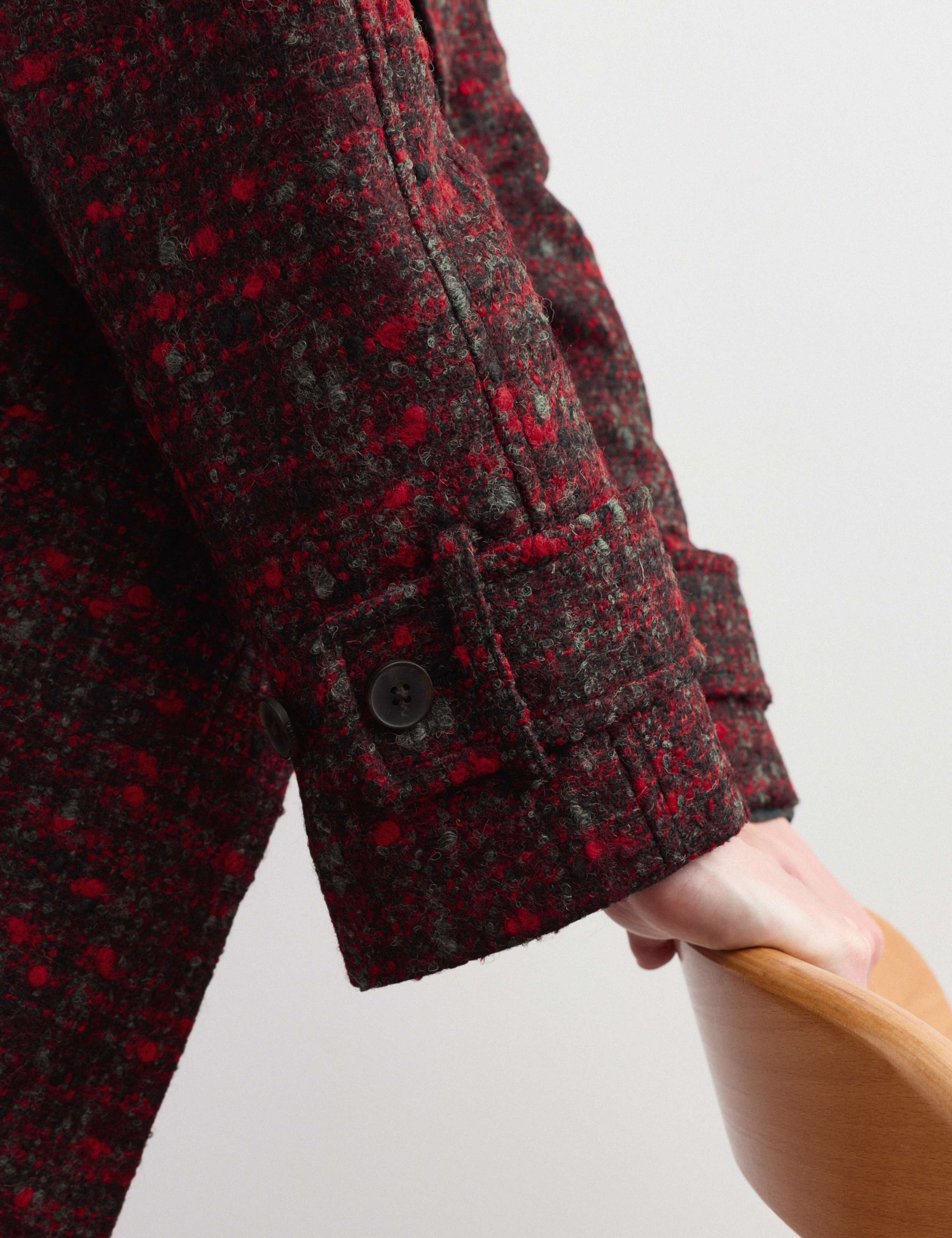 Wool Rich Textured Short Tailored Coat 4 of 8