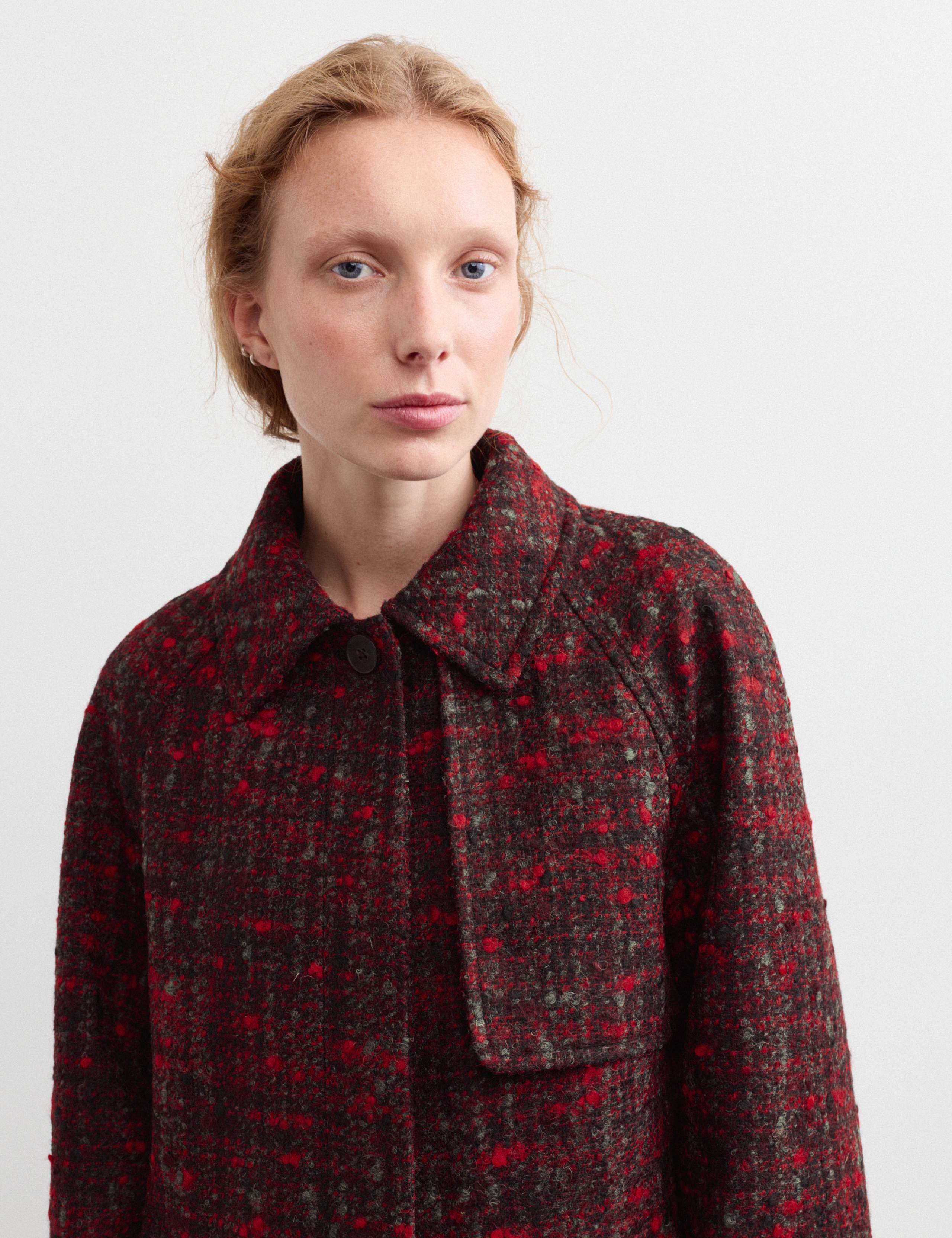 Wool Rich Textured Short Tailored Coat 5 of 8