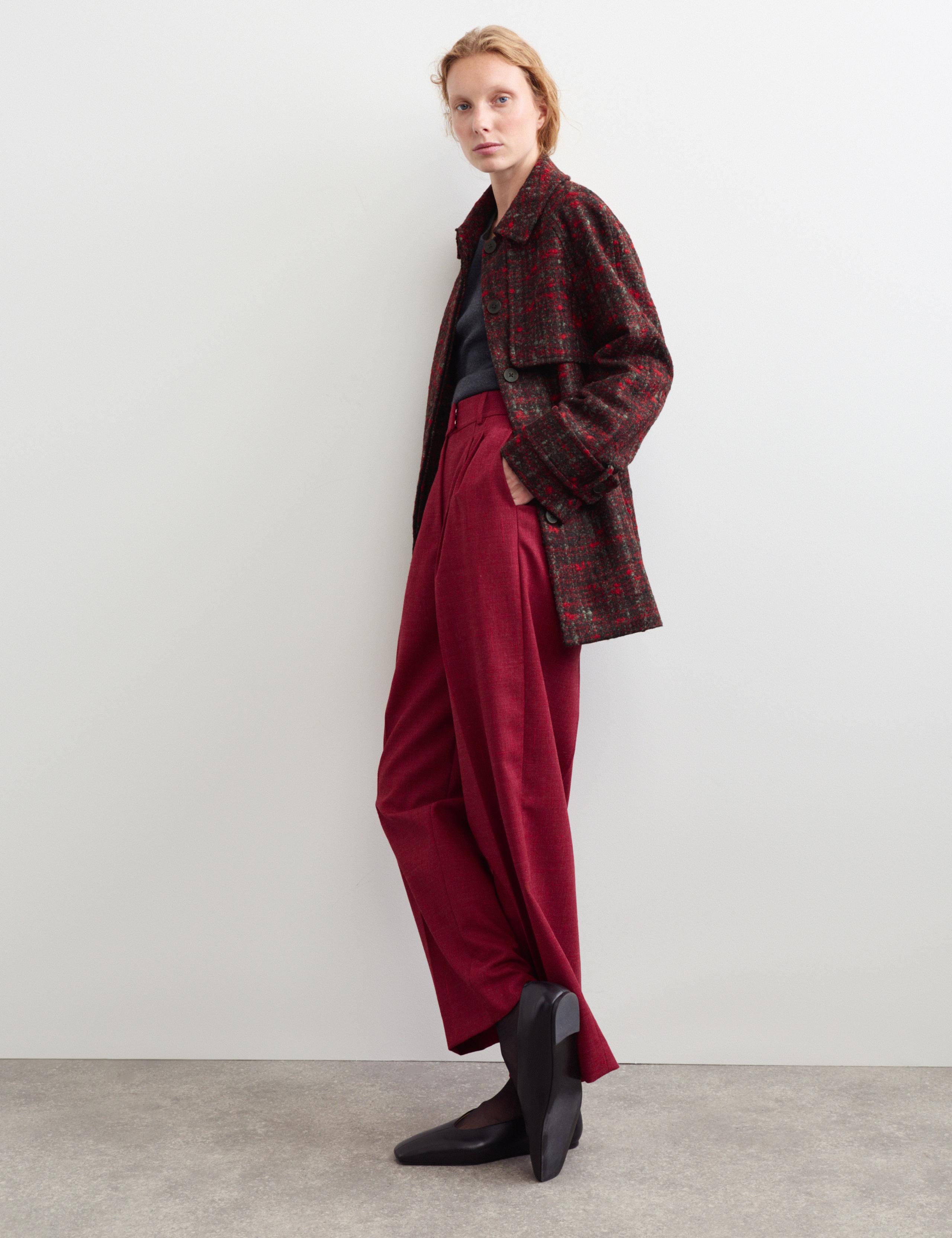 Wool Rich Textured Short Tailored Coat 6 of 8