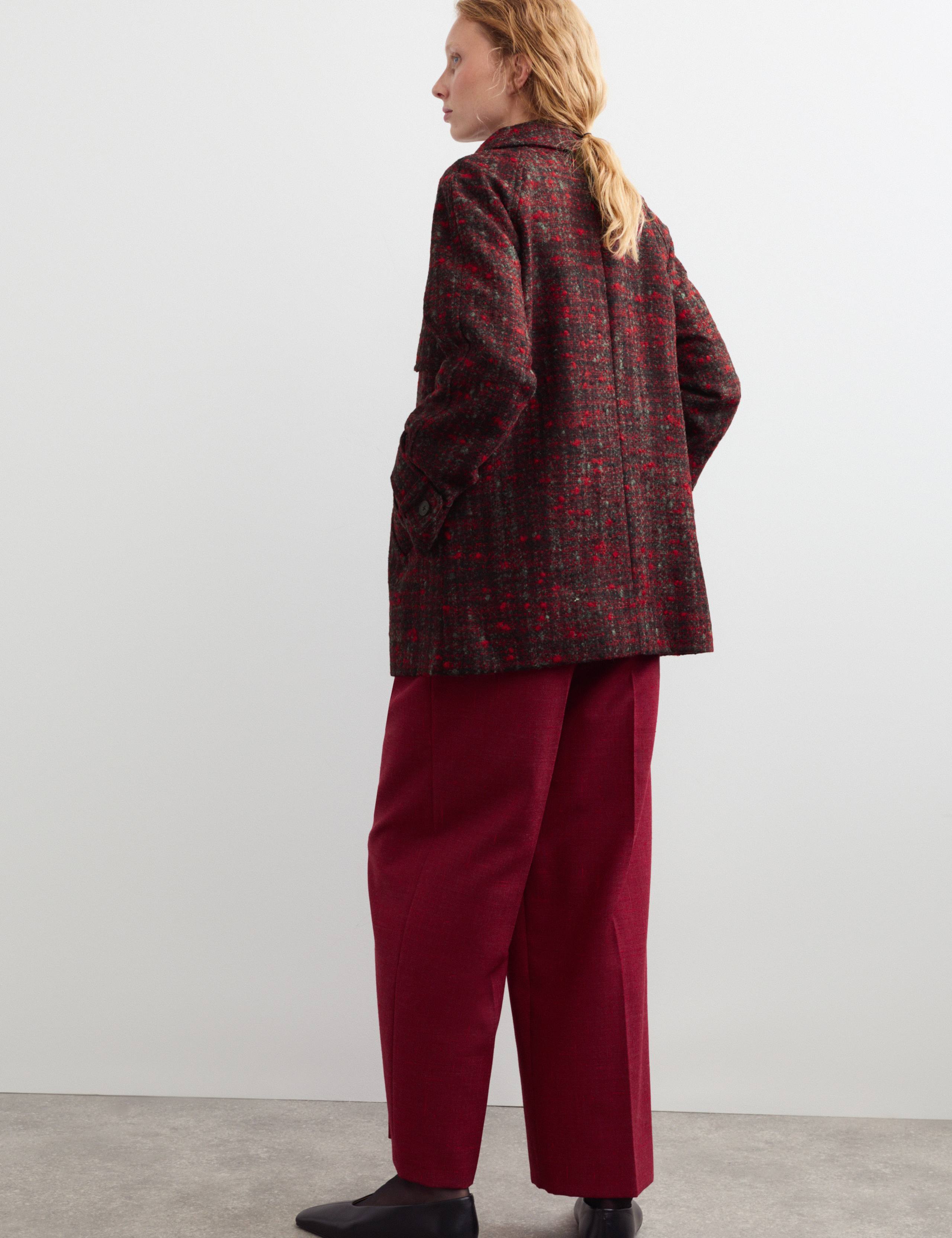 Wool Rich Textured Short Tailored Coat 7 of 8
