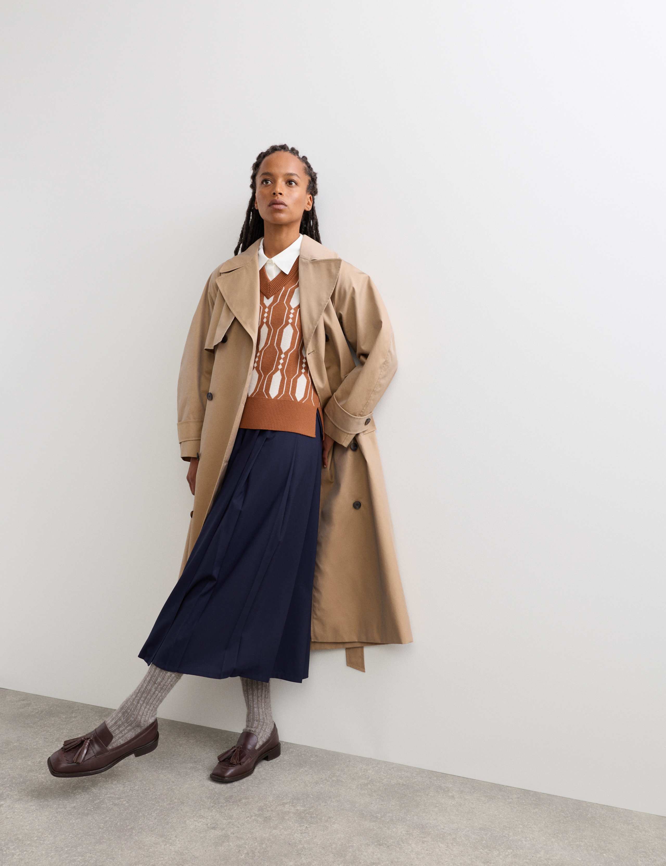 Cotton Rich Barrel Sleeve Trench Coat 4 of 9