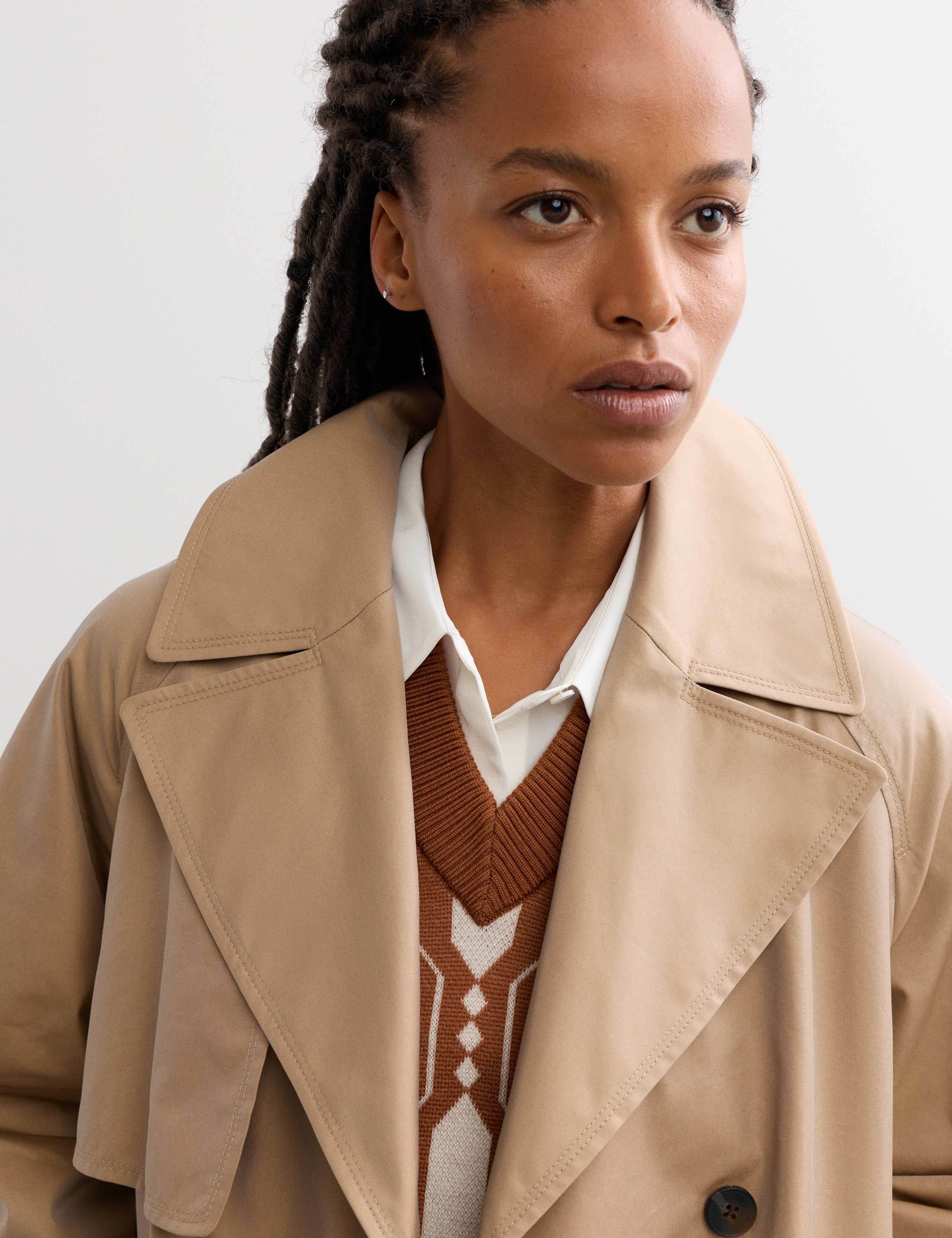 Cotton Rich Barrel Sleeve Trench Coat 6 of 9