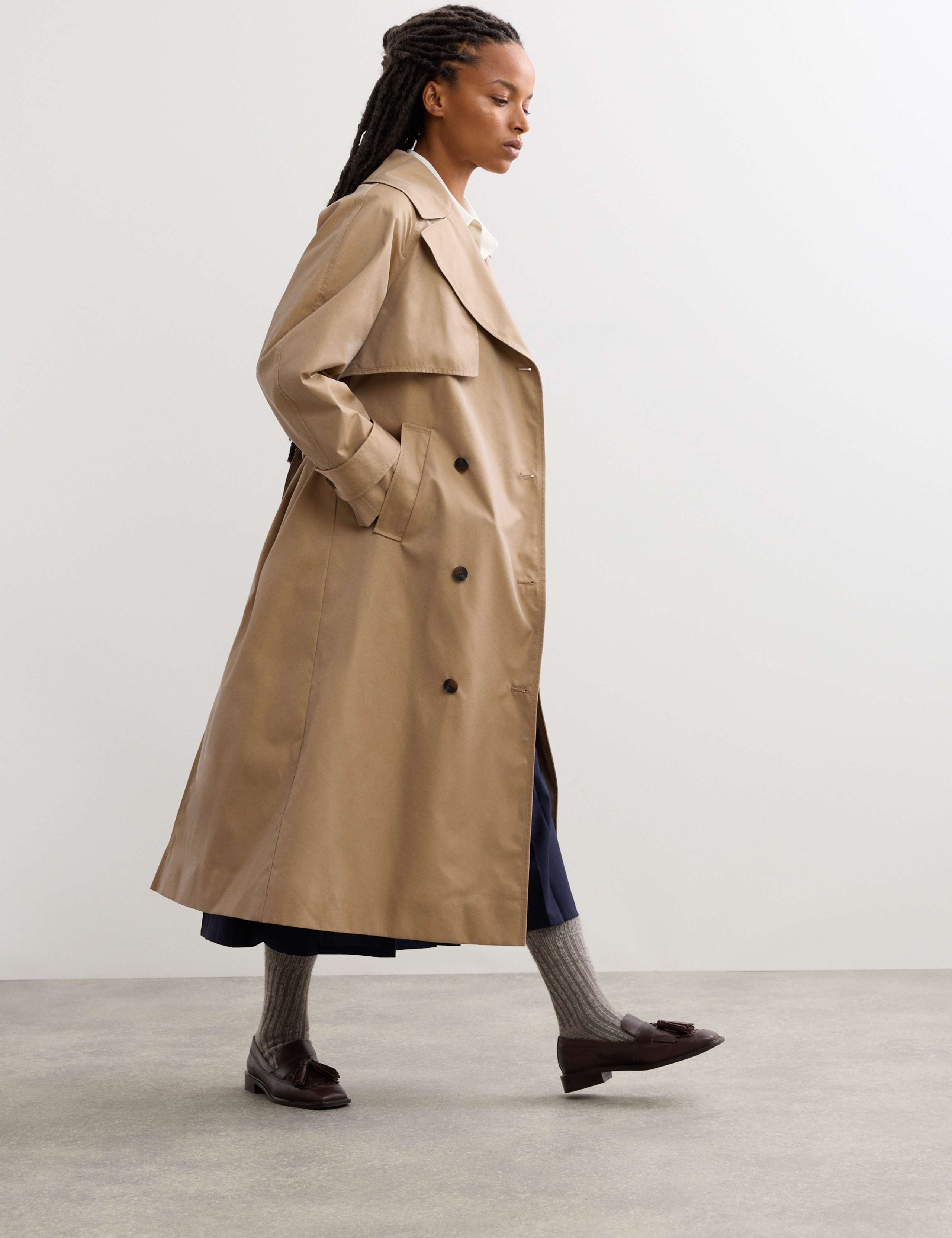 Cotton Rich Barrel Sleeve Trench Coat 9 of 9