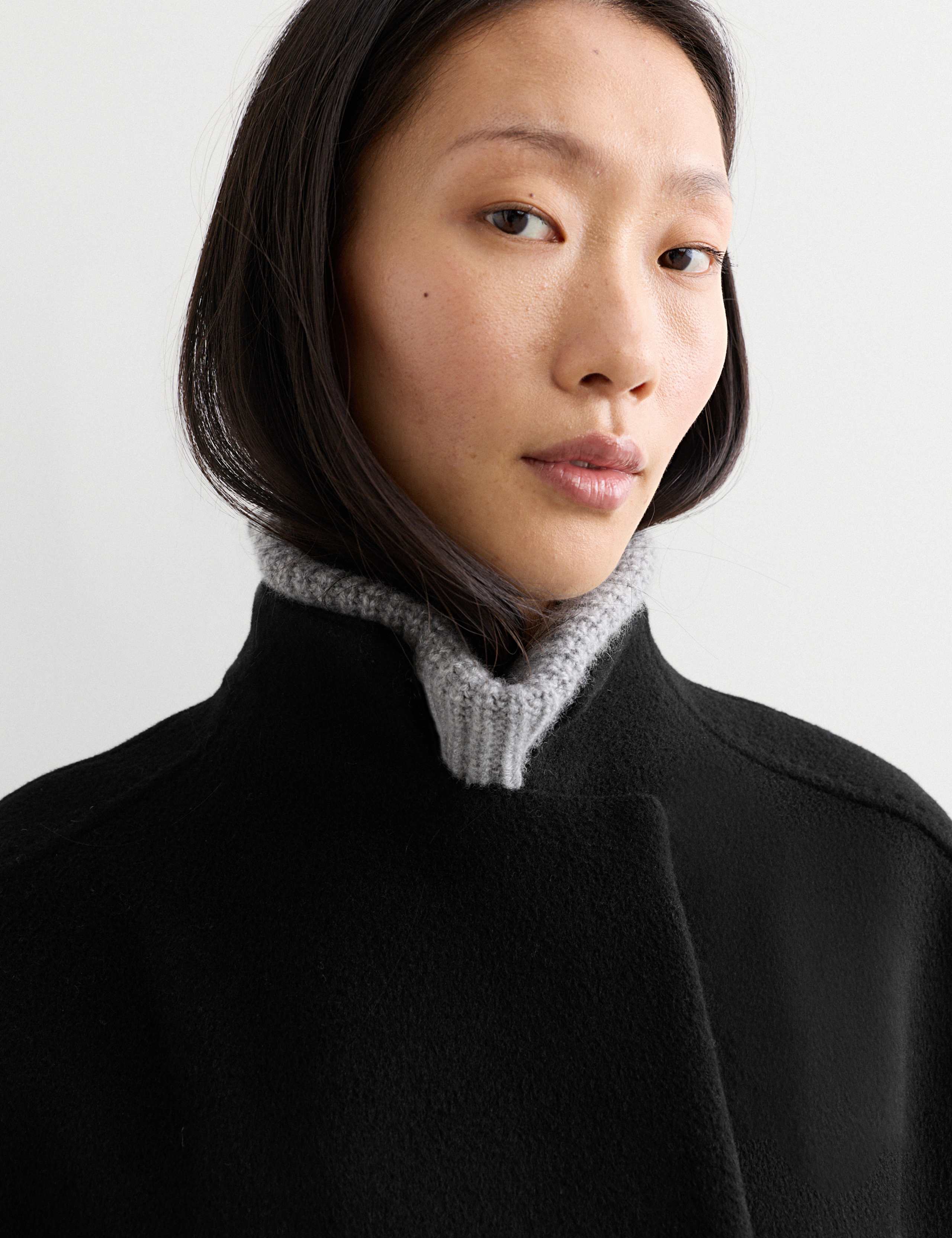 Pure Wool Funnel Neck Longline Wrap Coat 3 of 9