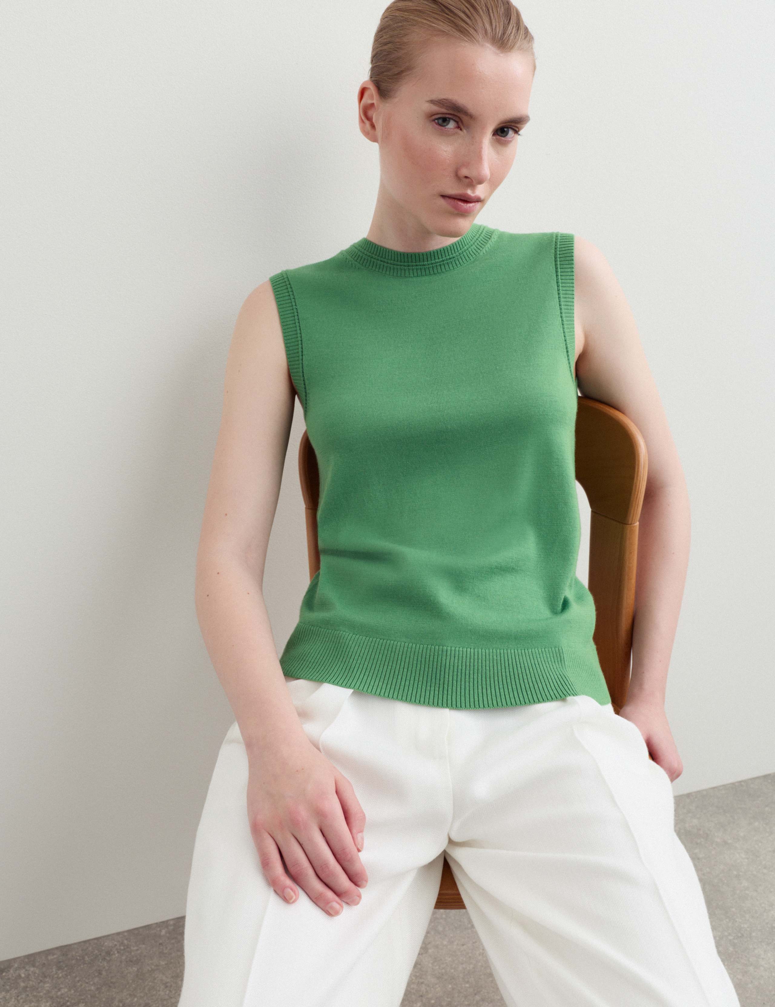 Wool Rich Knitted Vest 1 of 7
