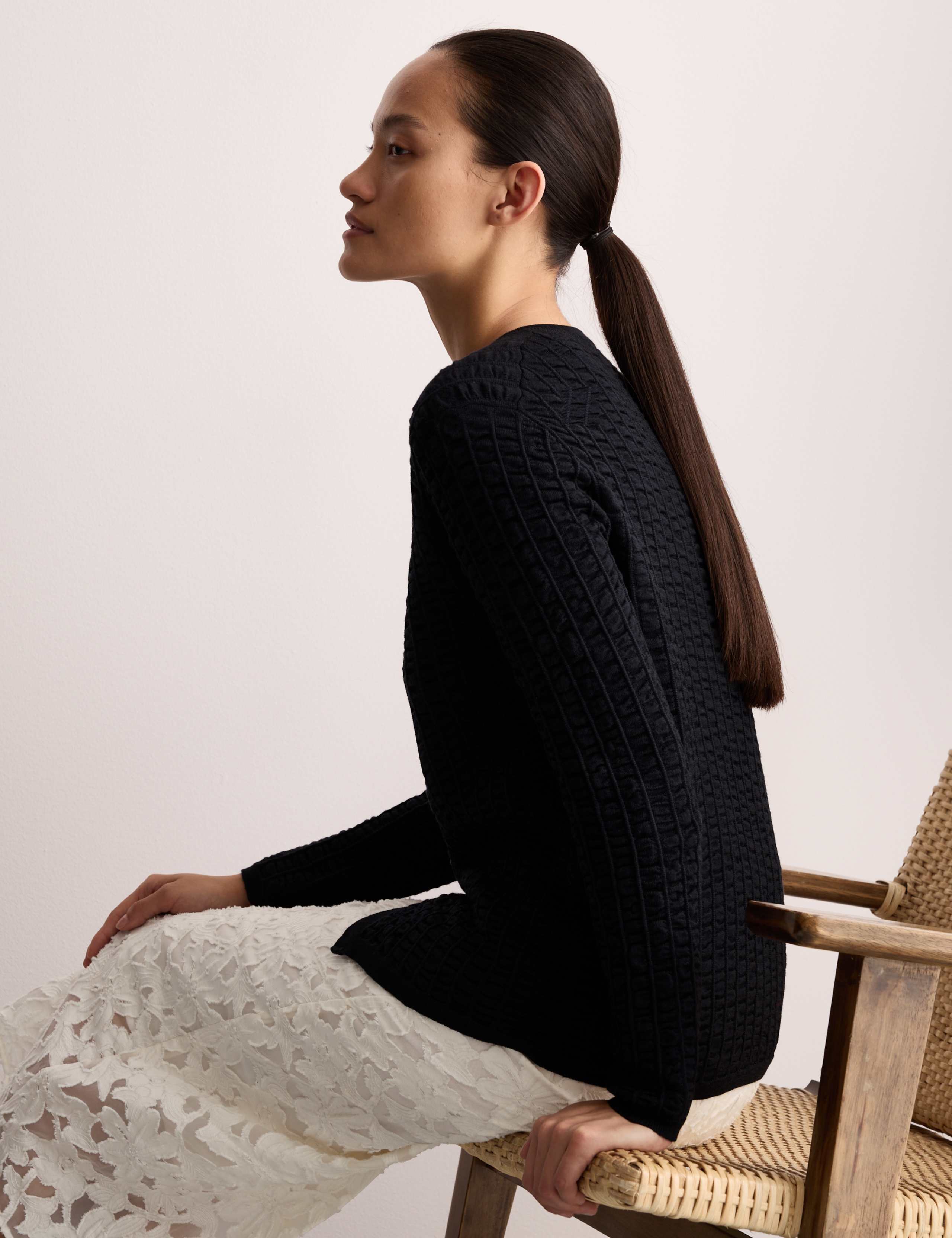 Merino Seersucker Cardigan 5 of 6