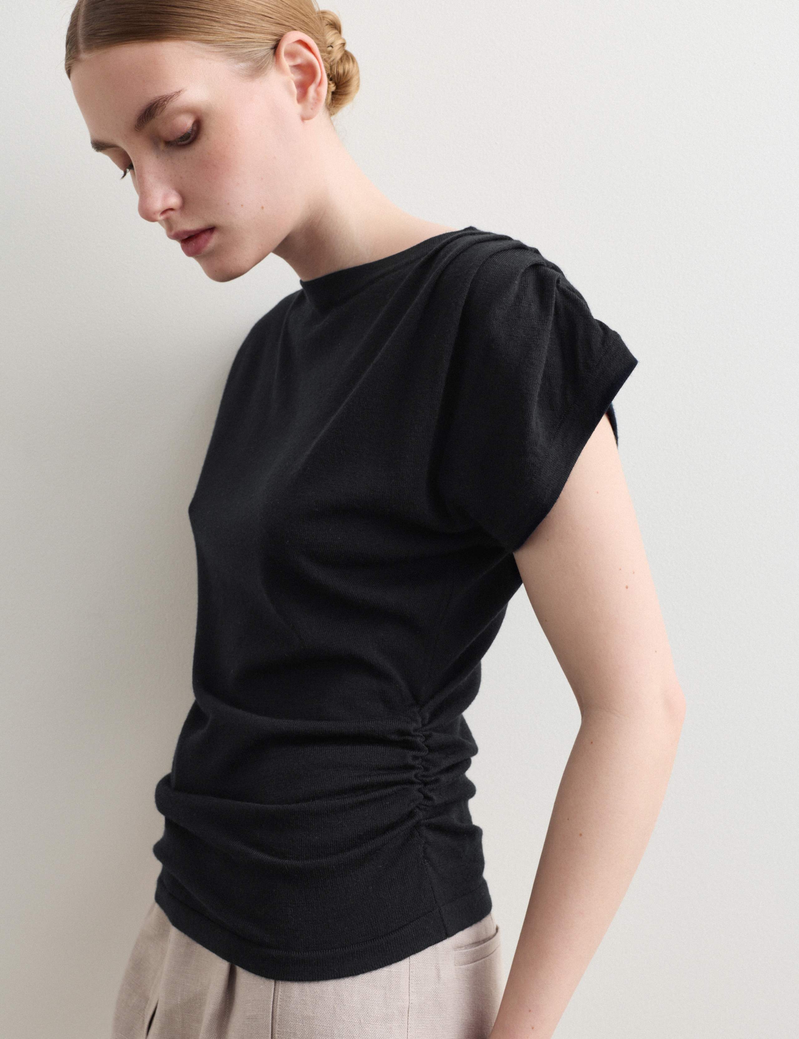 Merino Wool With Silk Knitted Top 1 of 6