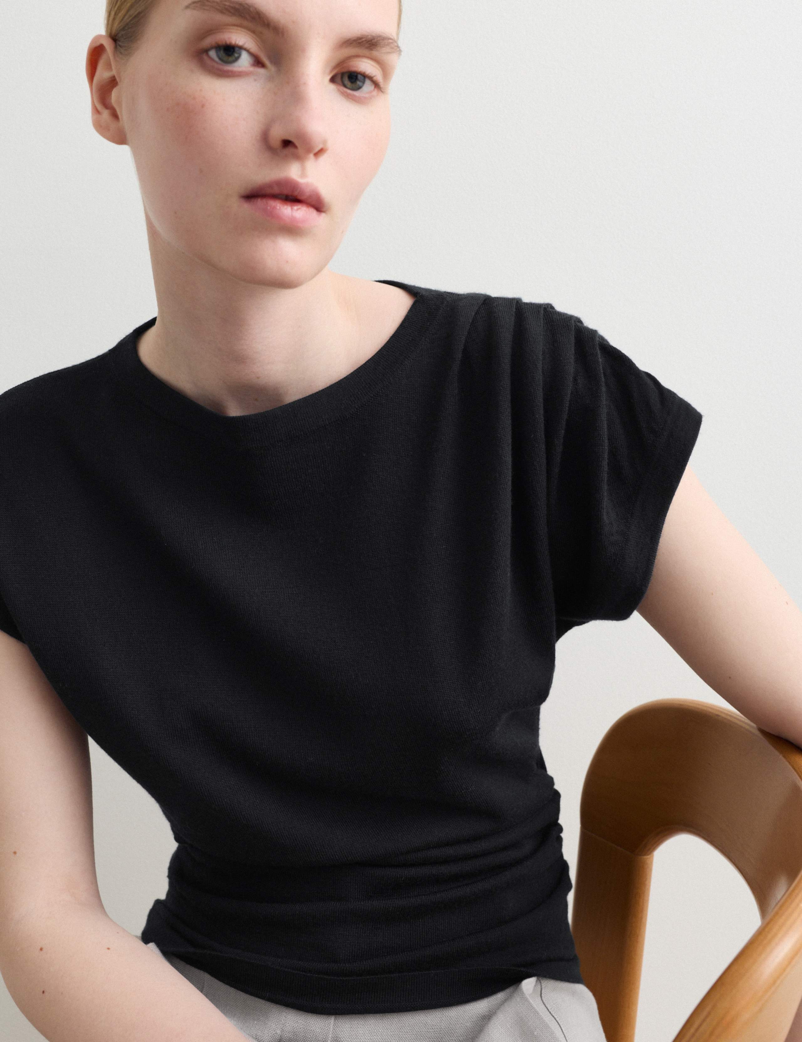Merino Wool With Silk Knitted Top 4 of 6