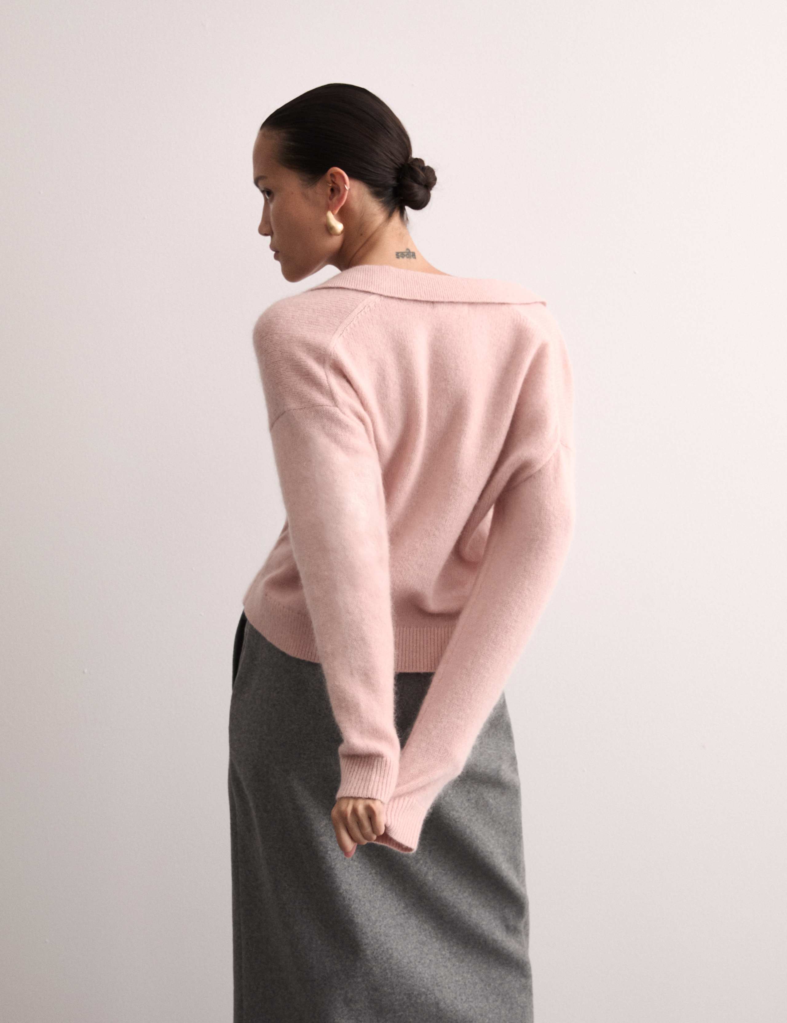 Mohair Blend Collared V-Neck Jumper 5 of 7