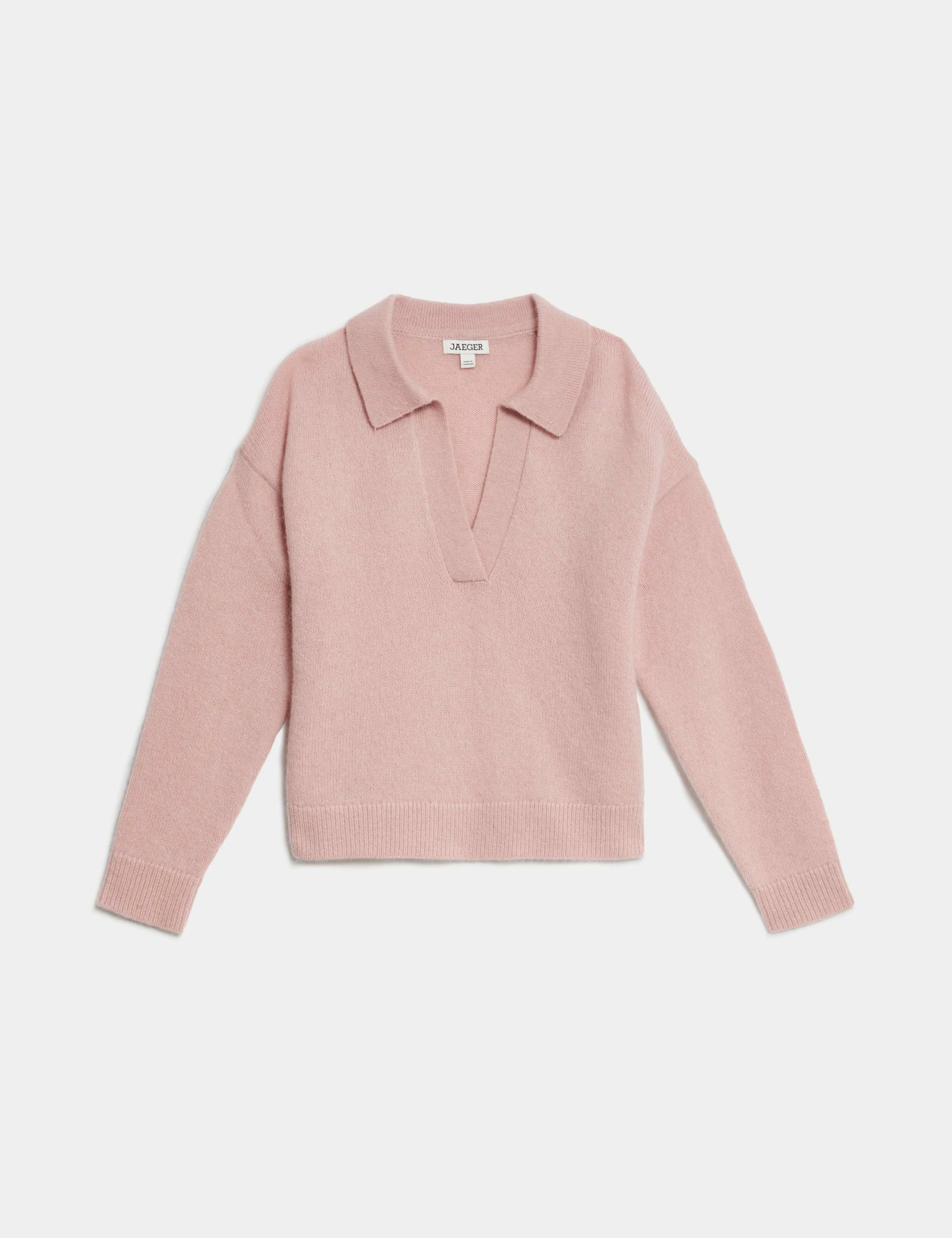 Mohair Blend Collared V-Neck Jumper 2 of 7