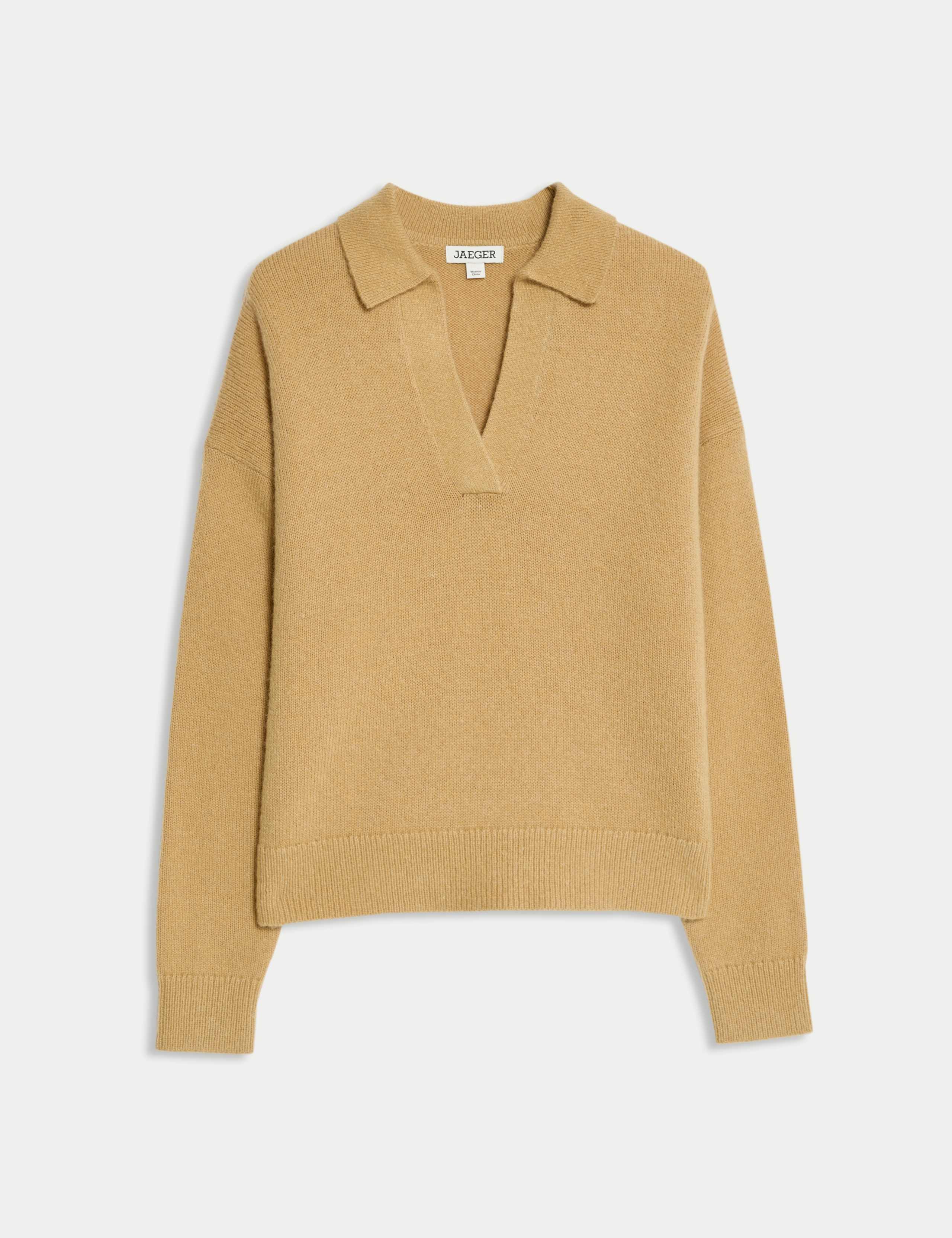 Mohair Blend Collared V-Neck Jumper 2 of 7