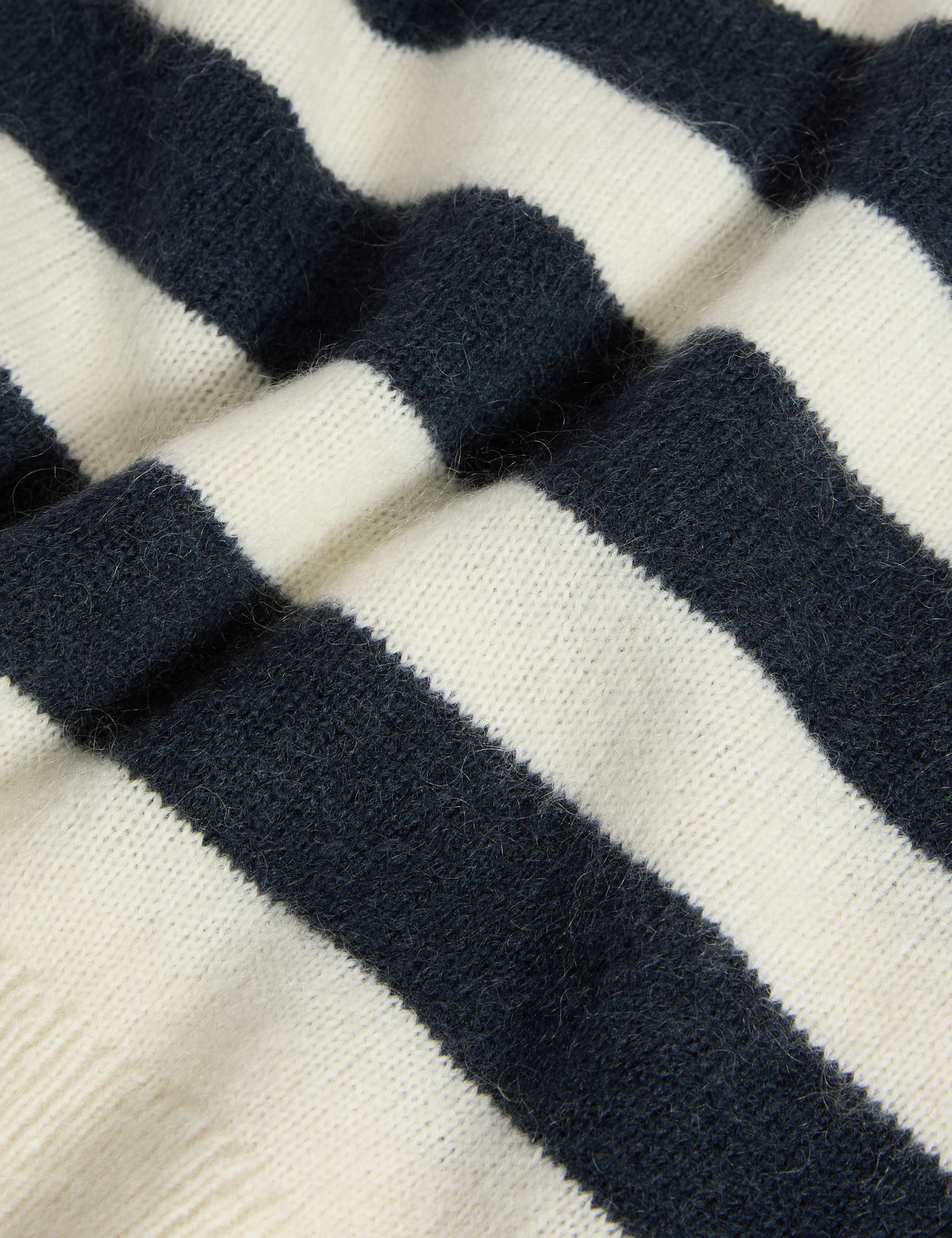 Mohair Blend Polo Collar Stripe Jumper 7 of 7