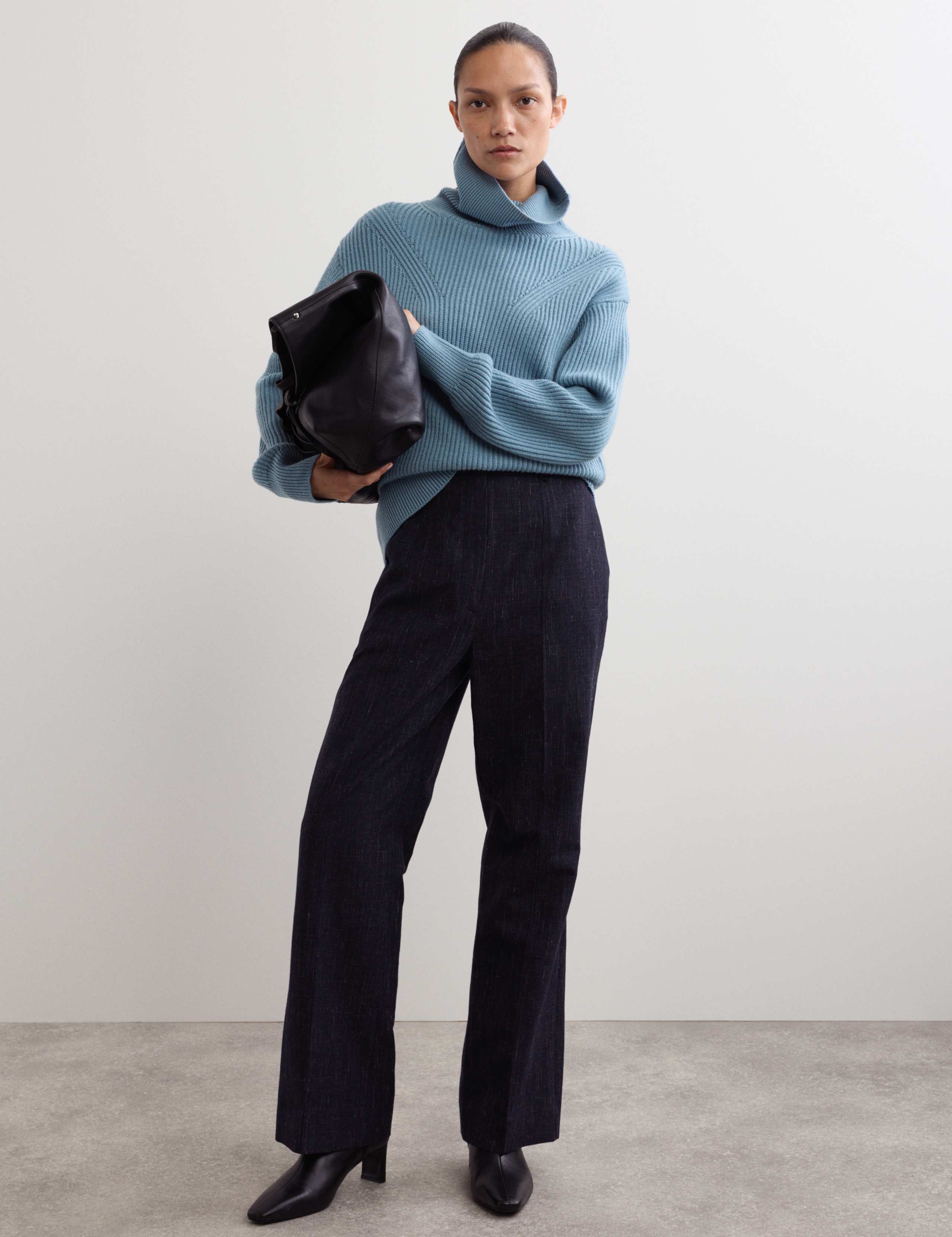 Pure Merino Wool Roll Neck Jumper 1 of 7