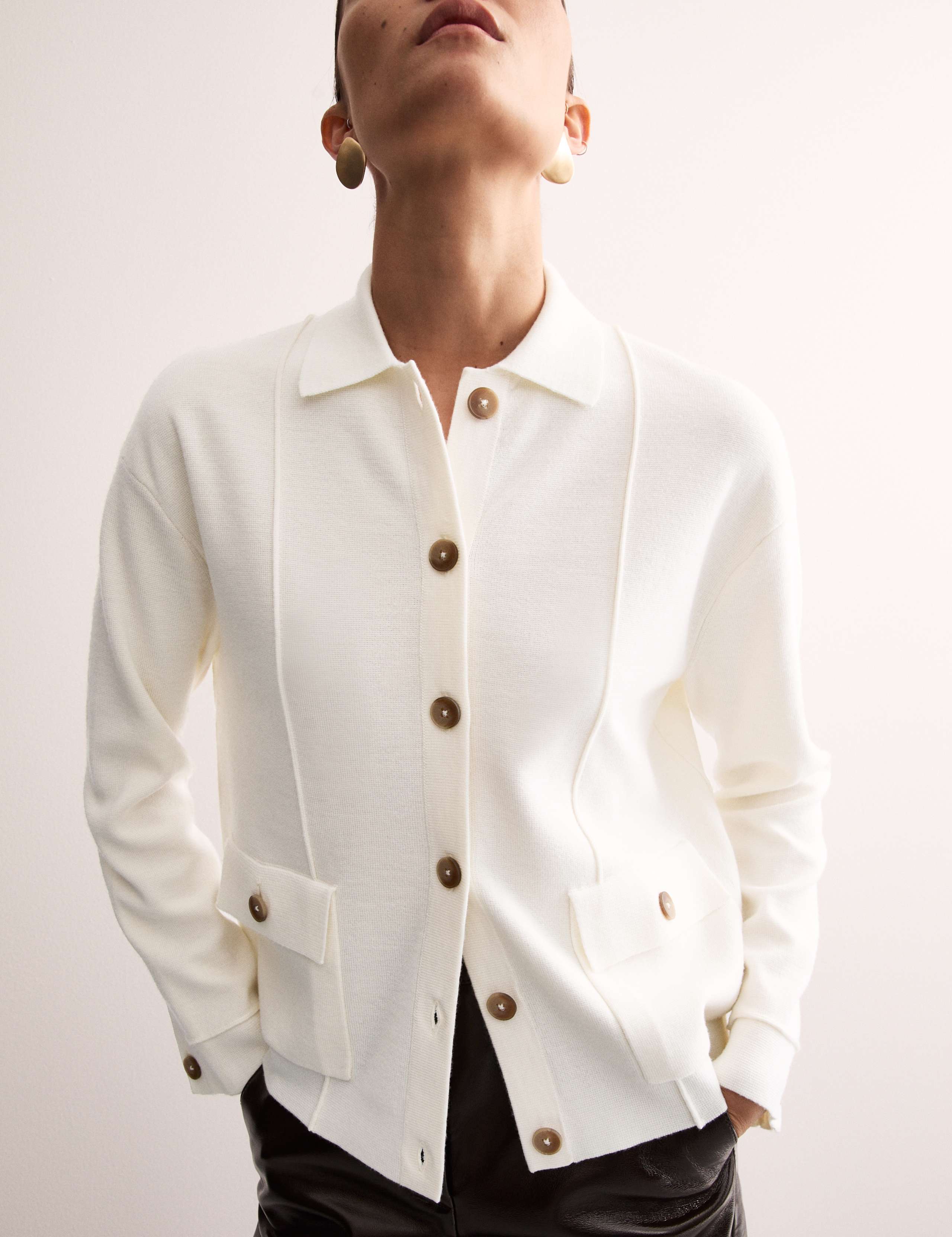 Pure Merino Wool Knitted Jacket 6 of 8