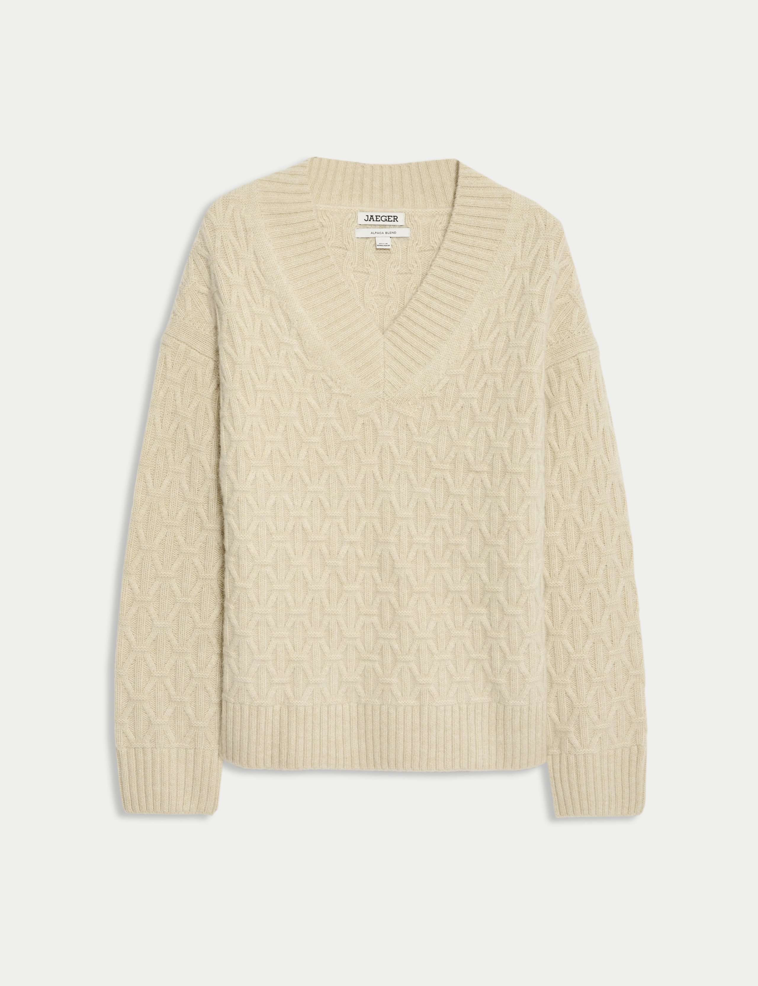 Alpaca Cashmere Stitch V-Neck Jumper 2 of 8