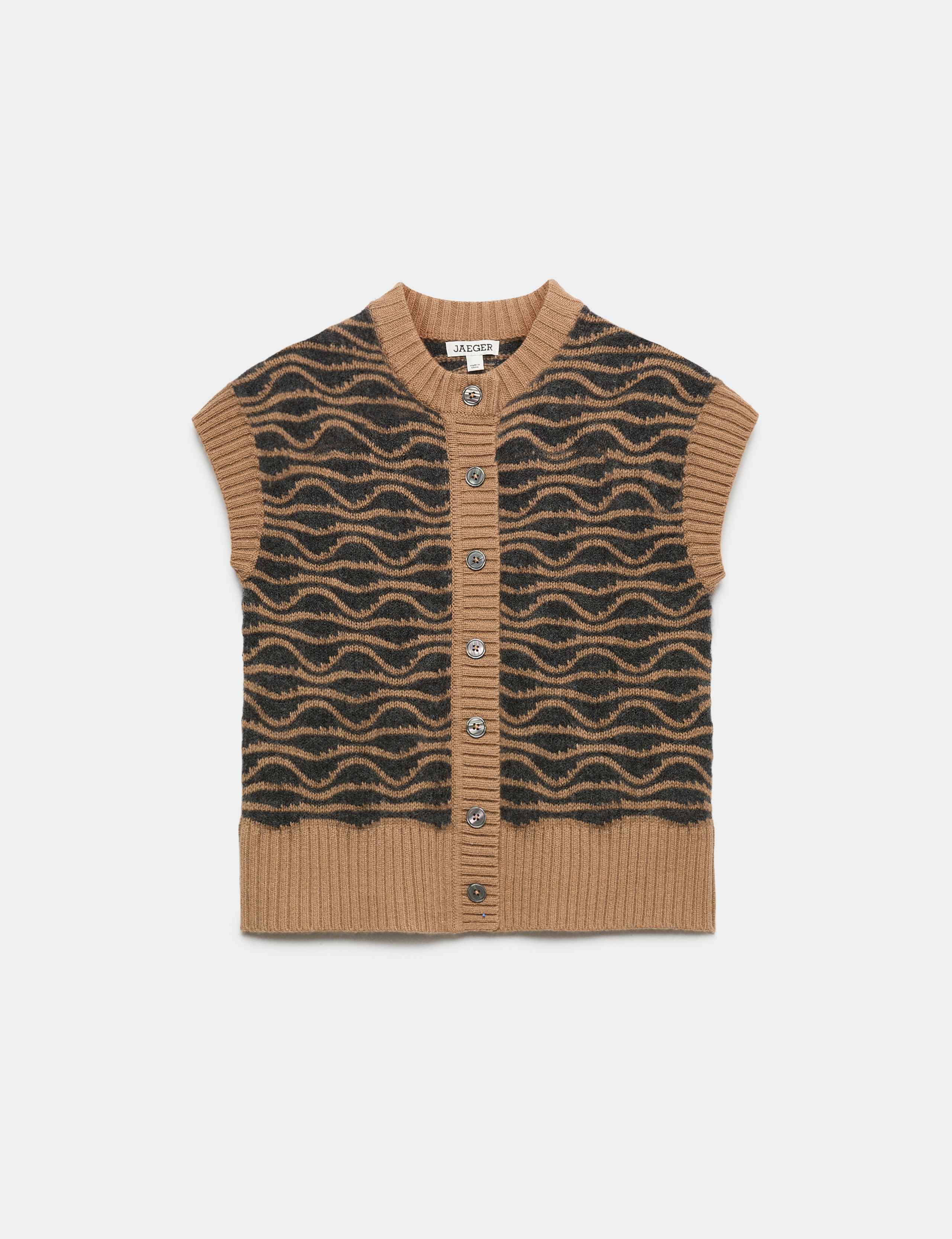 Wool Rich Knitted Vest with Alpaca 2 of 7