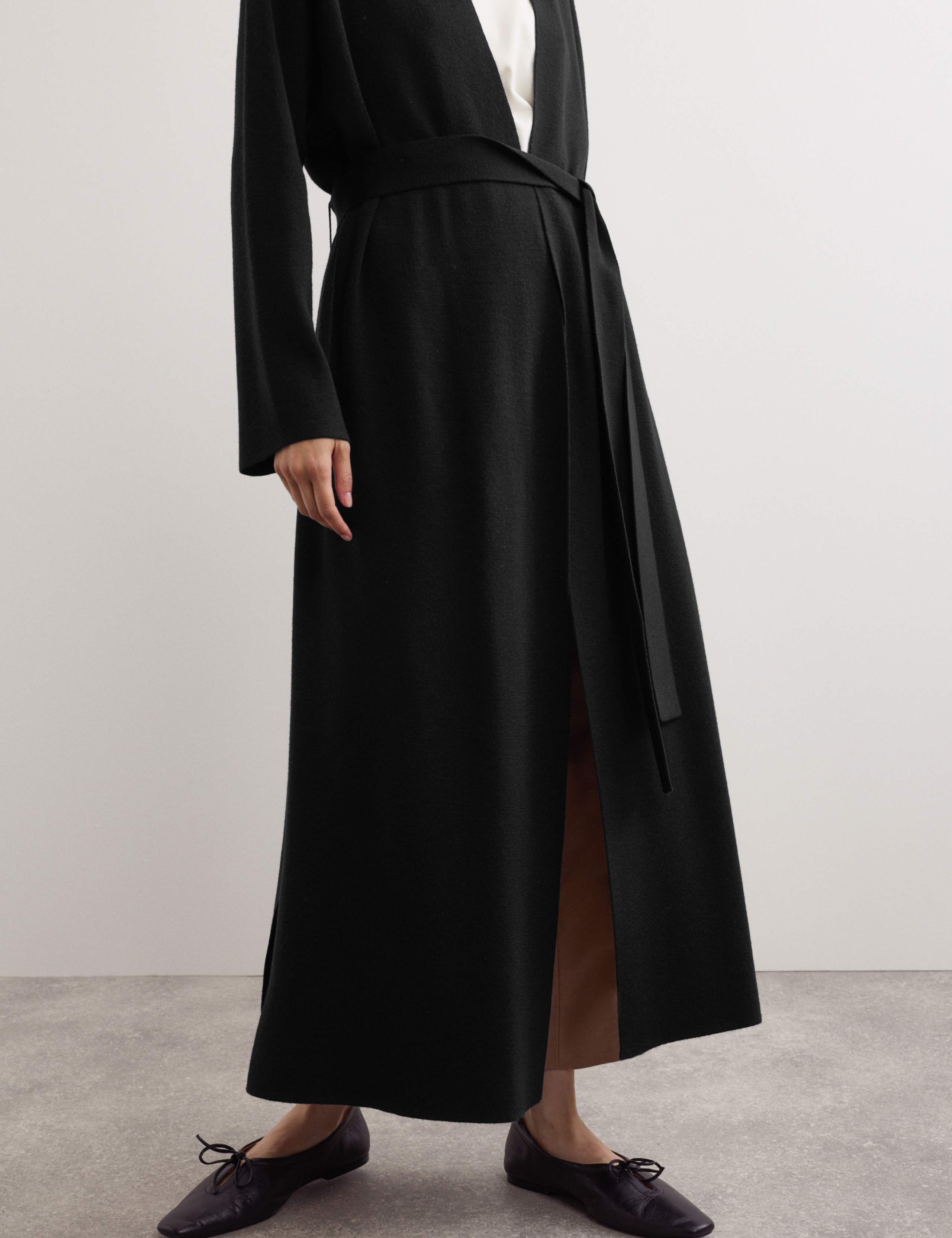 Pure Merino Wool Longline Wrap Cardigan 3 of 7