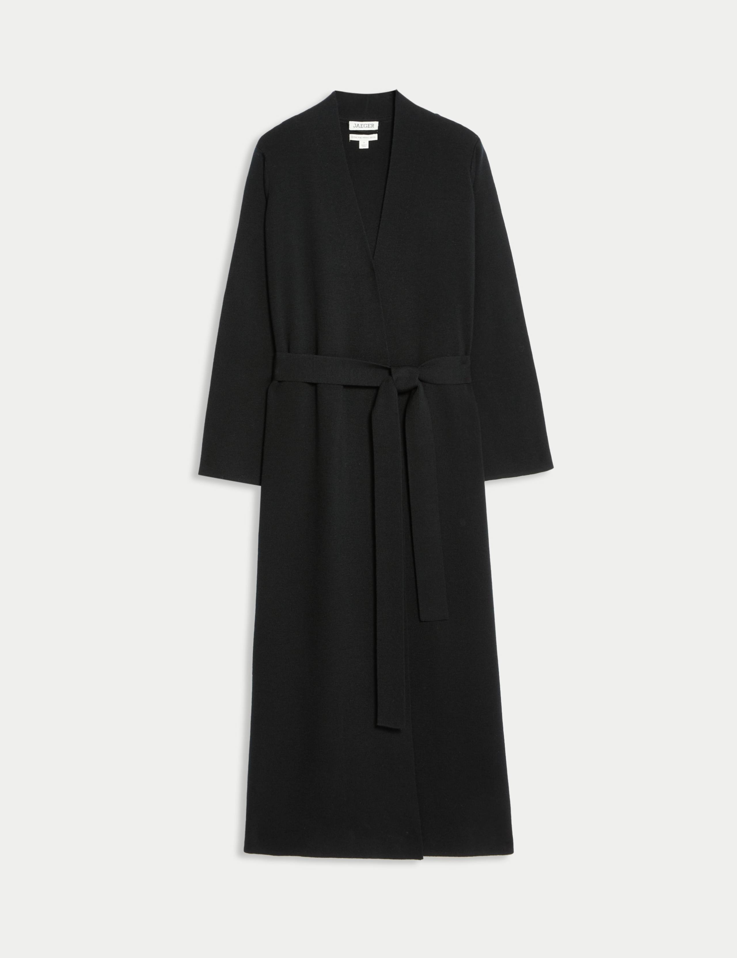 Pure Merino Wool Longline Wrap Cardigan 2 of 7