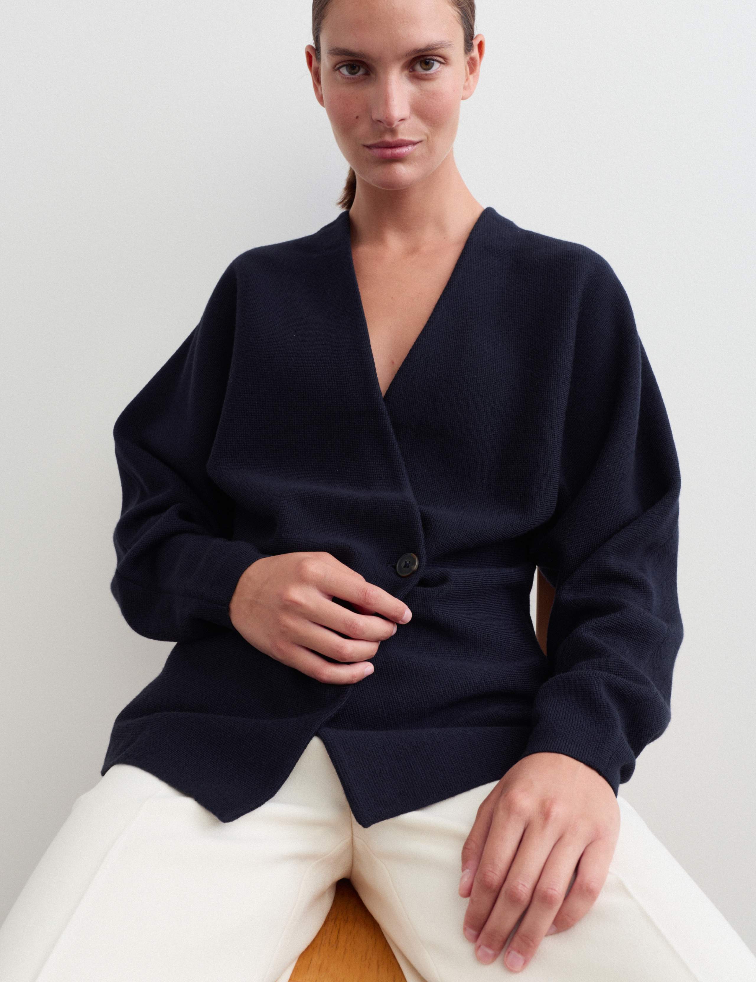 Pure Merino Wool Wrap Cardigan 4 of 7