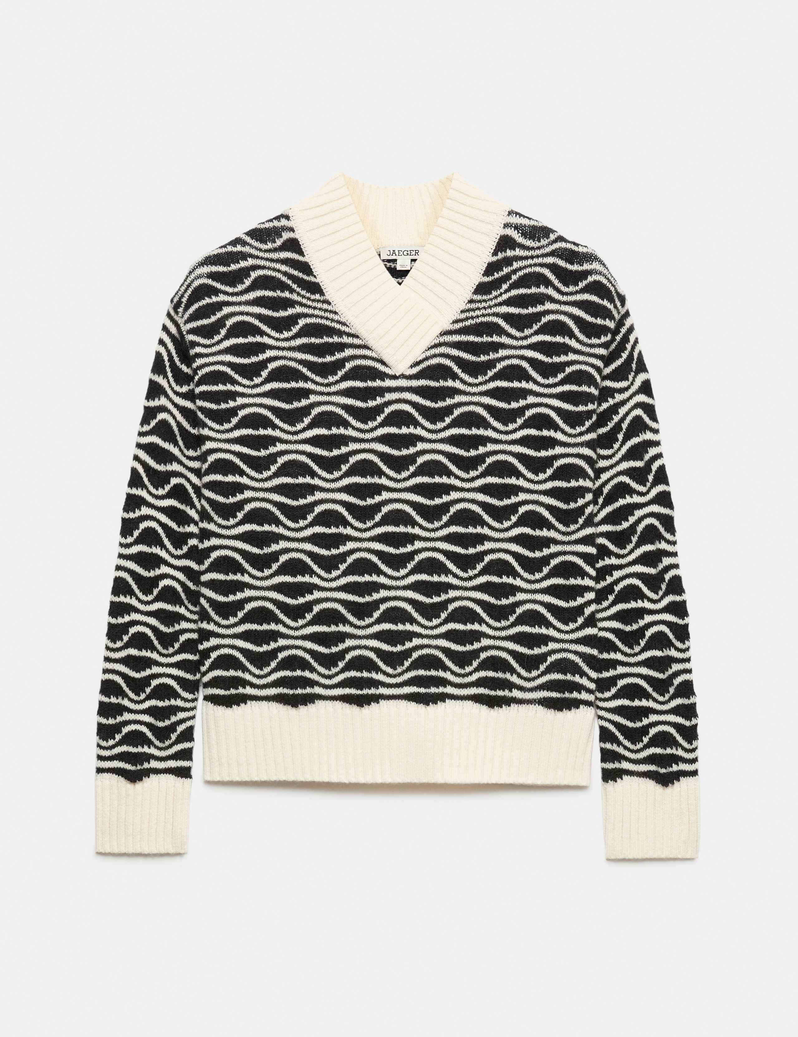 Wool Rich Textured V-Neck Jumper 2 of 5