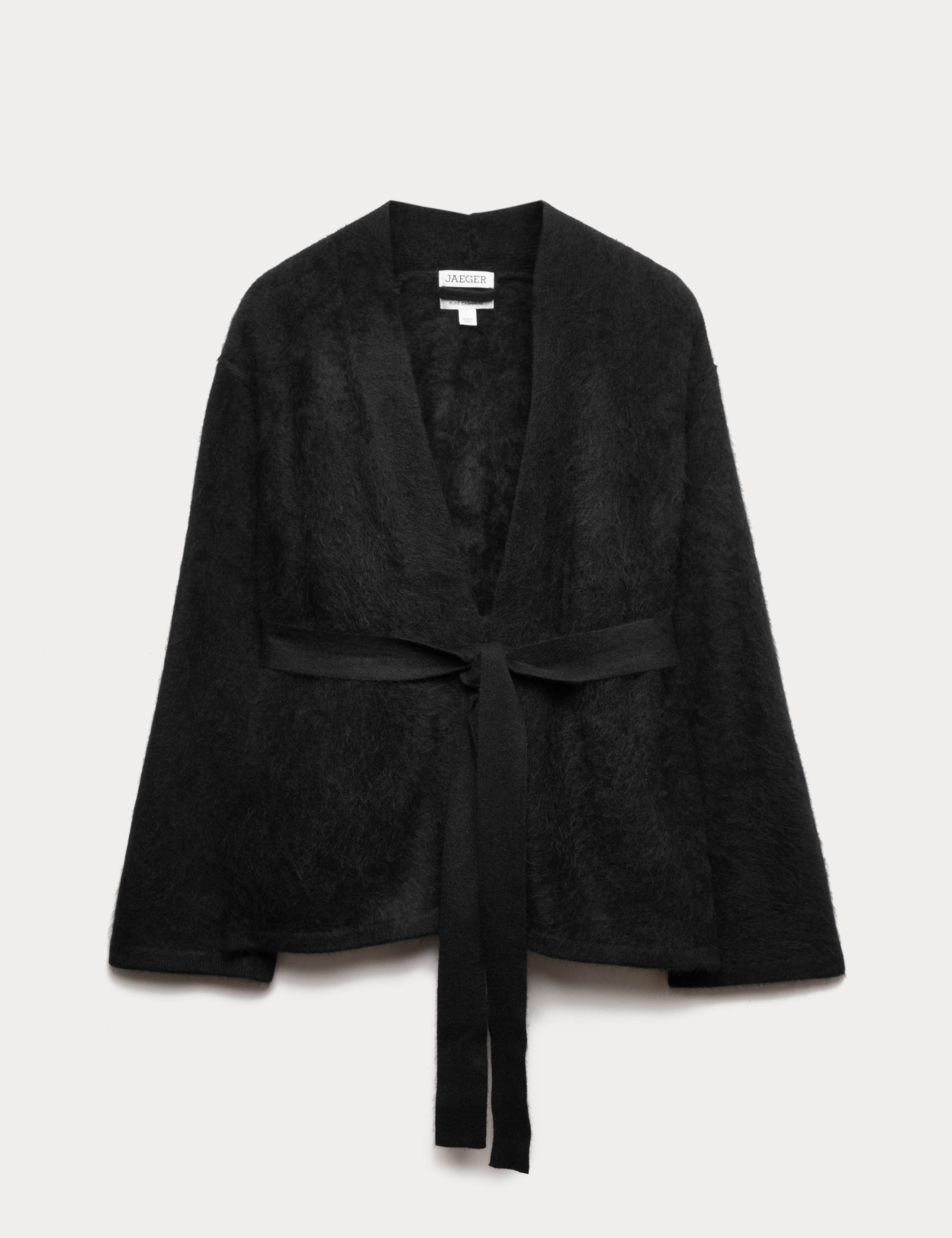 Brushed Cashmere Belted Wrap Cardigan 2 of 7