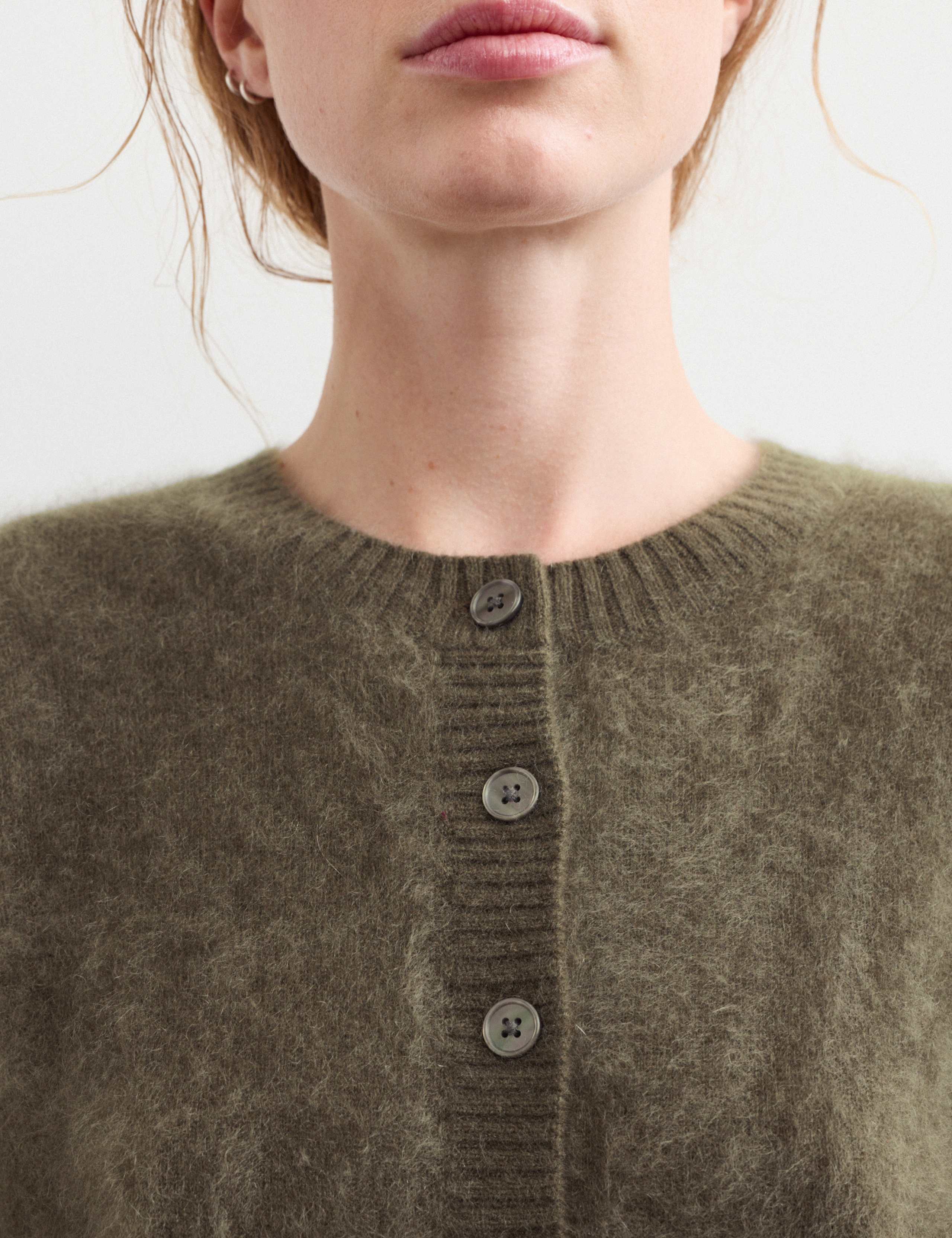 Pure Brushed Cashmere Button Front Cardigan 4 of 7