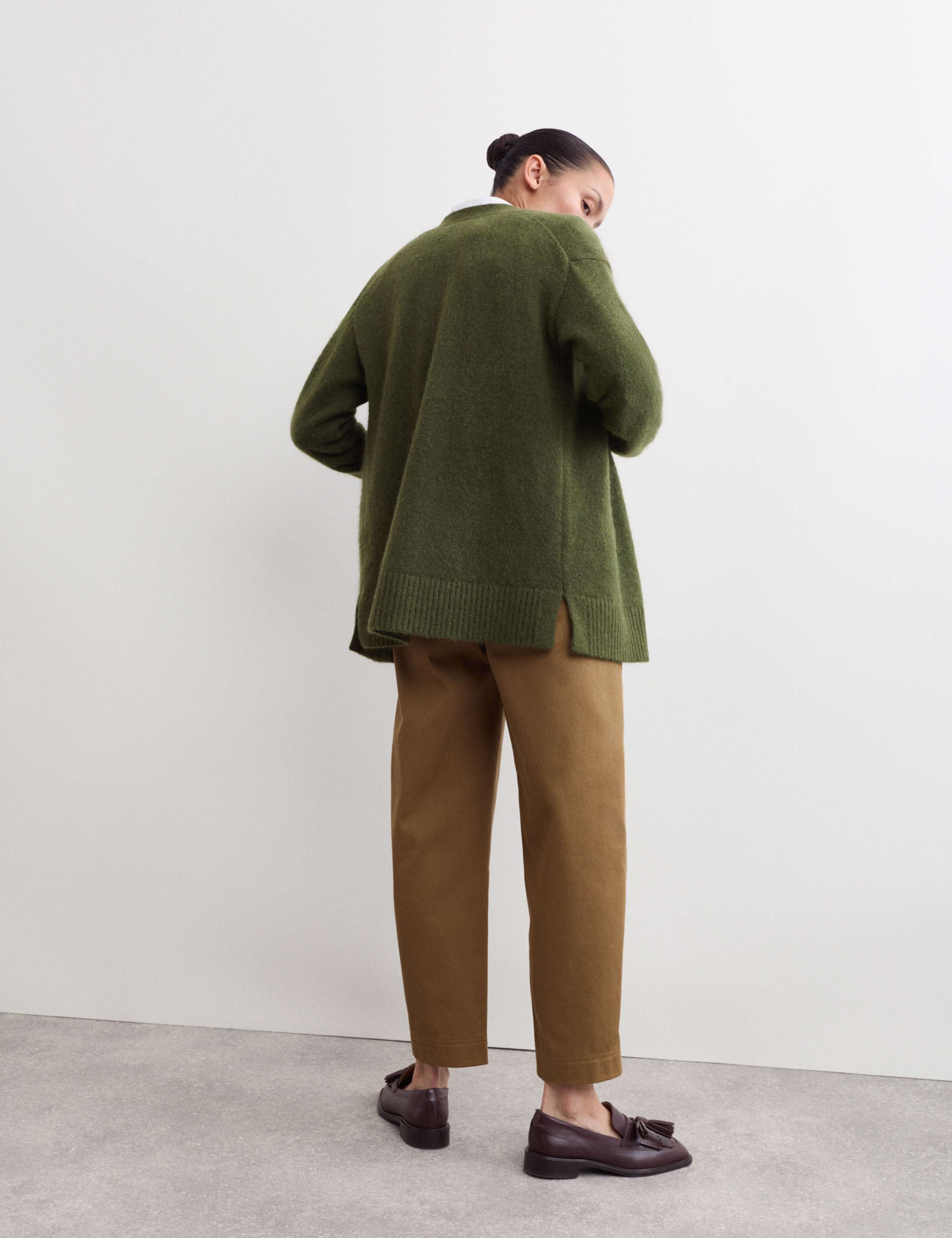 Mohair Blend V-Neck Relaxed Cardigan 7 of 7