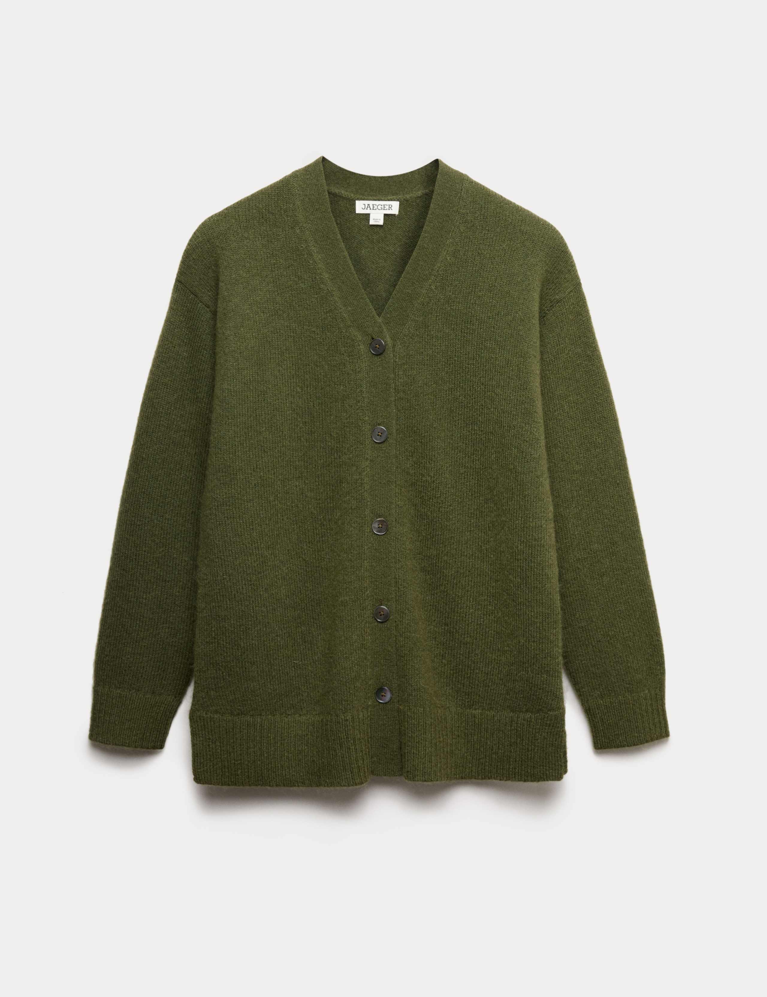 Mohair Blend V-Neck Relaxed Cardigan 2 of 7